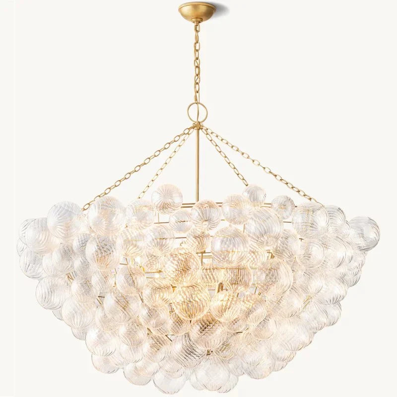 Tammy Round Glass Ball Chandelier 56 - Modern Crystal Ceiling Light Fixture for Dining Room, Living Room & Bedroom | Elegant Lighting Decor for Home & Office Spaces