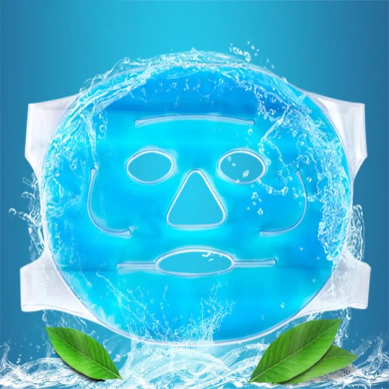 EcommerceHub Cold & Hot Gel Face Mask & Ice Roller Set for Women & Men - Soothing Facial Massager for Puffy Eyes, Glowing Skin & Relaxation - Perfect for Spa Nights & Morning Skincare Routine