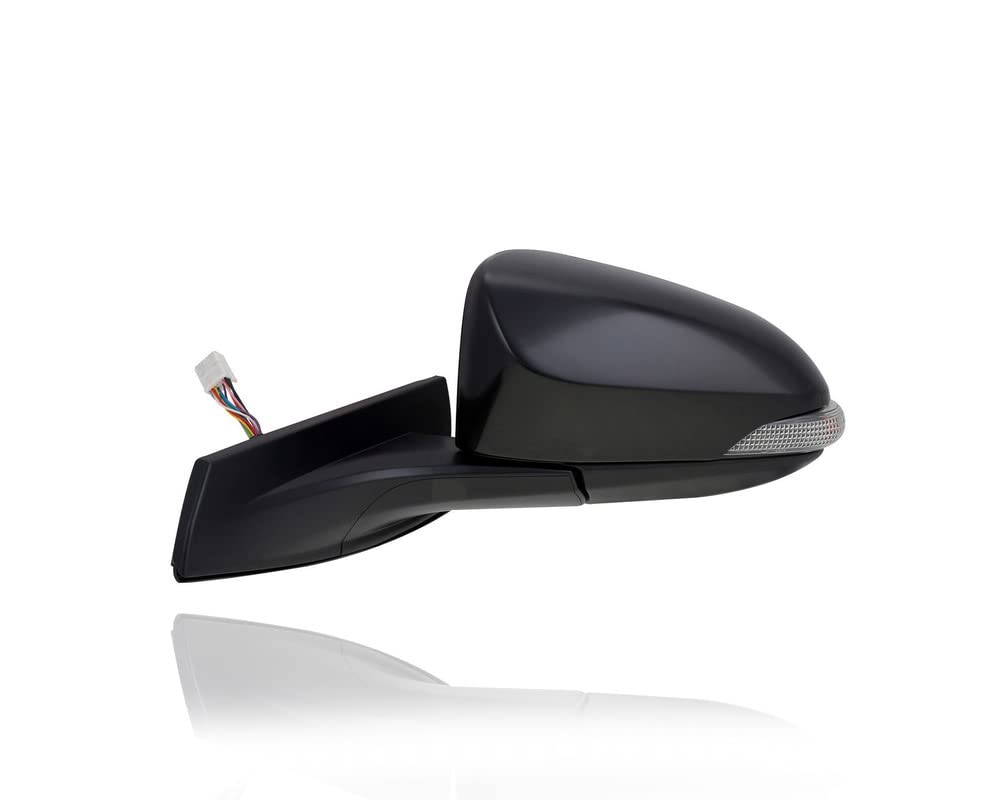 Replacement Power Heated Side Door Mirror for 2018-2019 2020-2021 Toyota C-HR (Turkey Built) - Left Driver Side with Manual Folding & Turn Signal - Perfect for Winter Driving & Night Safety