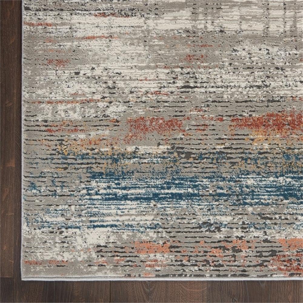 Nourison Rustic Textures Grey/Multi 2'2