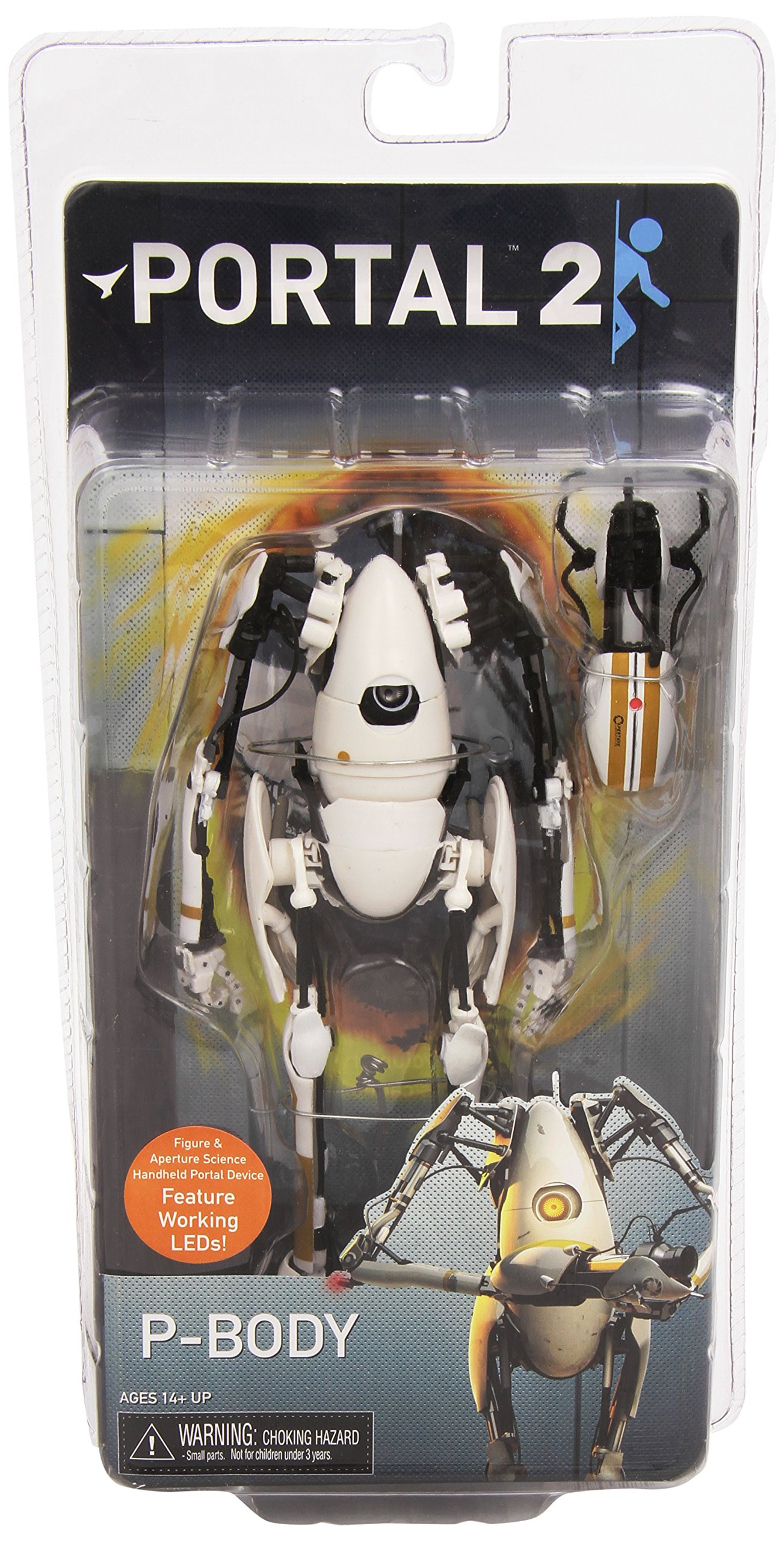 Portal 2 P-Body 7-Inch Deluxe LED Action Figure - Collectible Gaming Merchandise for Display & Cosplay | Perfect for Gamers, Collectors, and Gift Giving