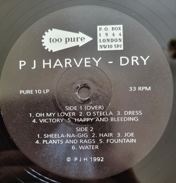 PJ Harvey - Dry (Vinyl LP, Album, Reissue, Remastered, Mint Condition) - Perfect for Record Collectors & Music Enthusiasts