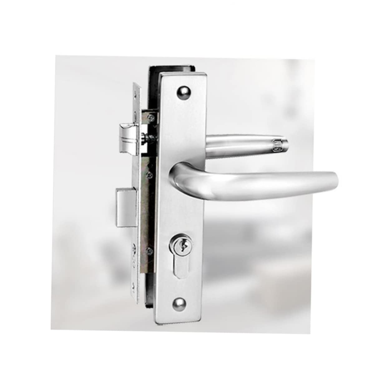 Stainless Steel Glass Door Knob Handle with Lock - Secure & Stylish for Home Interior Panel Doors | Perfect for Bedrooms, Bathrooms & Closets