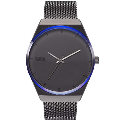 Storm CIRERO Men's Chunky Slate Watch - Large Dial, Laser-Colored Bezel & Adjustable Thick Mesh Strap - Perfect for Casual Wear, Business & Outdoor Adventures