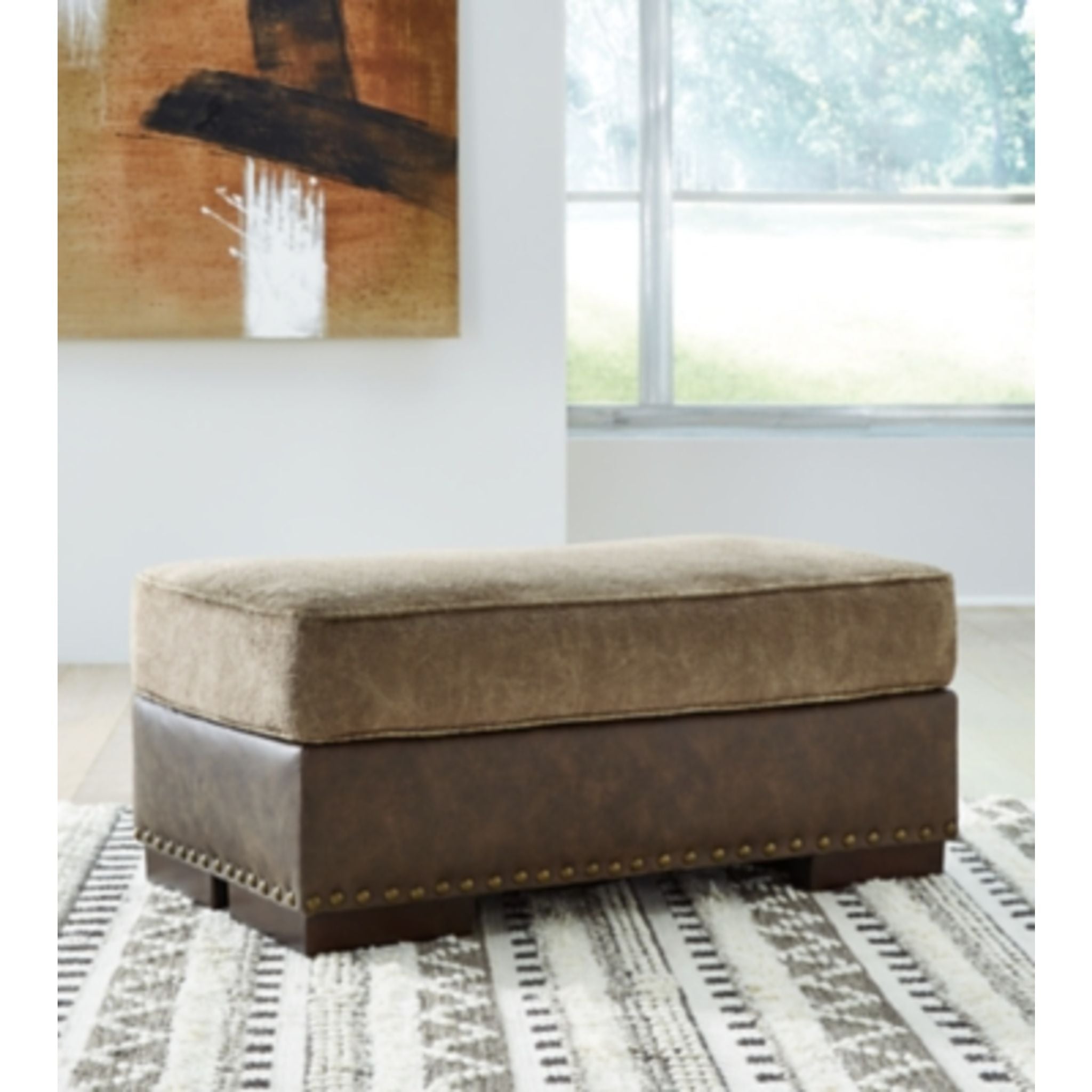 Alesbury Ottoman Storage Bench with Cushion - Chocolate Brown Upholstered Footrest, Coffee Table, and Seat for Living Room, Bedroom, or Entryway - Perfect for Home Decor and Extra Storage Space