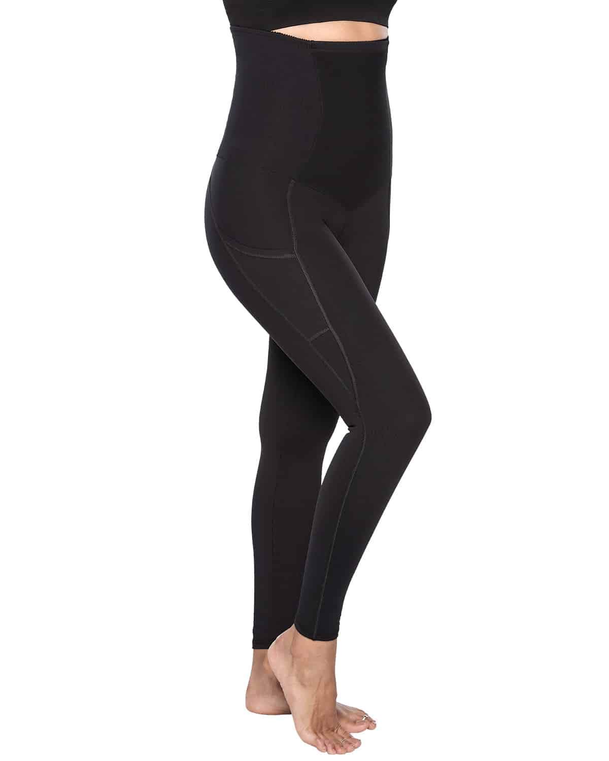 Bellefit High-Waisted Postpartum Belly Support Leggings - Post Pregnancy Recovery & C-Section Support - Comfortable Maternity Shapewear for New Moms - Perfect for Yoga, Walking & Everyday Wear