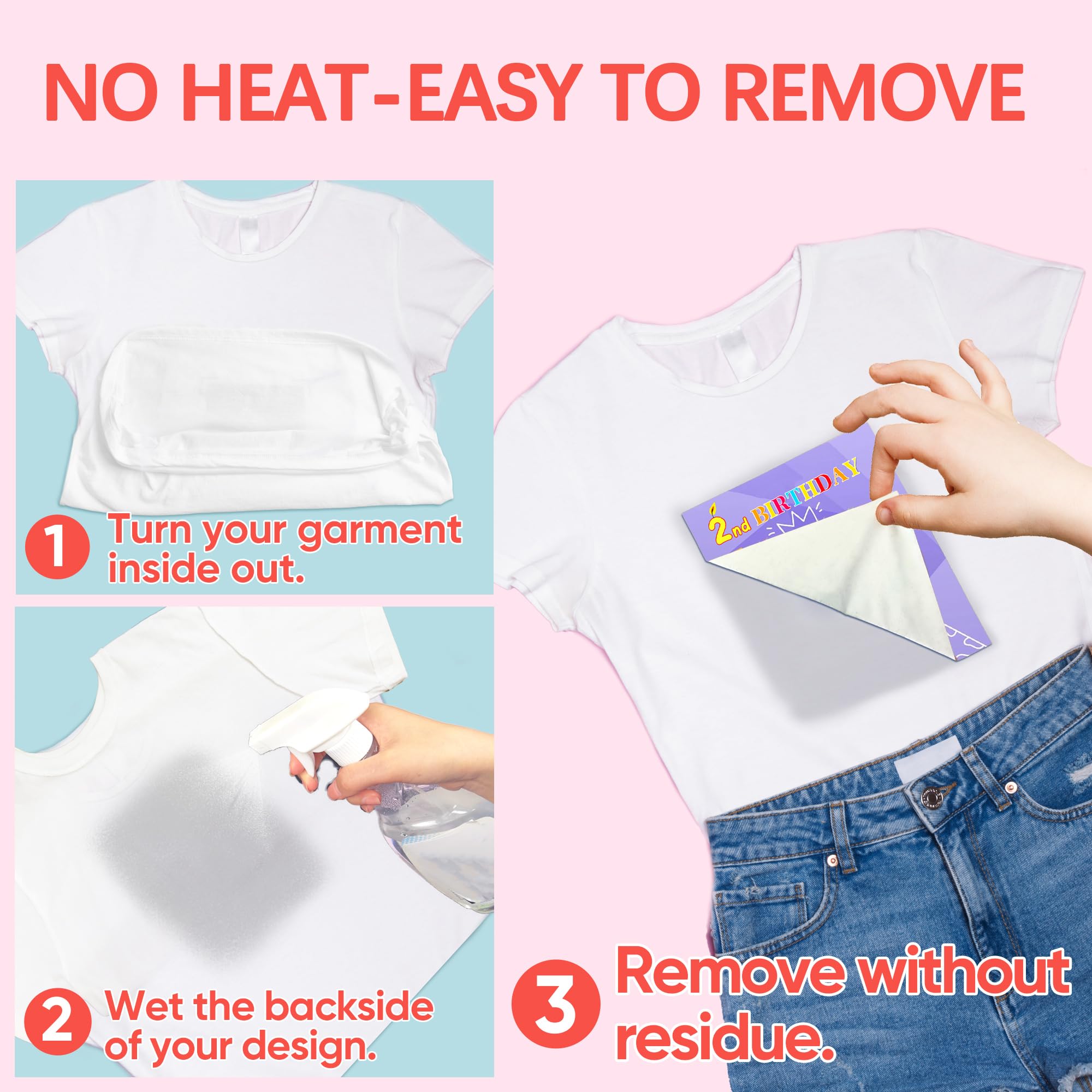 Upgraded NO Heat & Heat Transfer Paper for Light Fabric (5+5 Sheets, 8.5x11