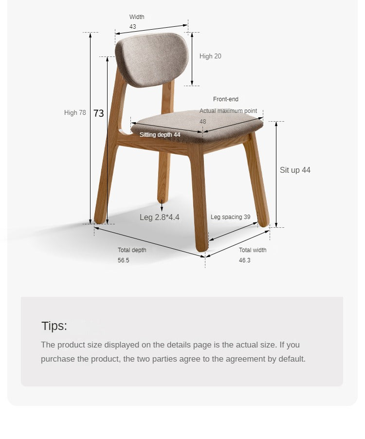 4-Piece Solid Wood Dining Chair Set - Oak, Ash & Black Walnut - Perfect for Kitchen, Dining Room & Farmhouse Decor