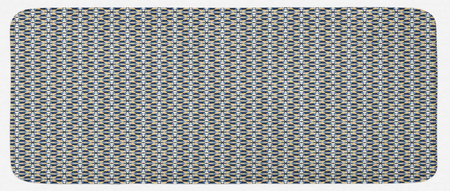 Ambesonne Non-Slip Floral Kitchen Rug 47