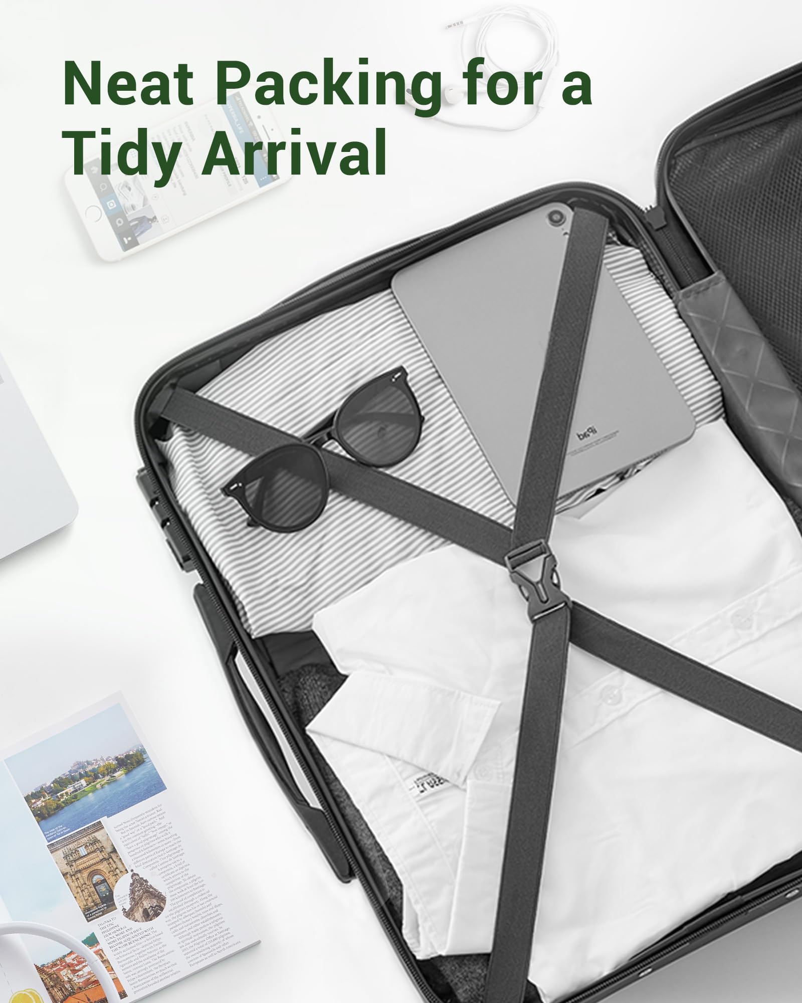 2-Piece Lightweight Hardside Luggage Set with 360° Spinner Wheels - 20