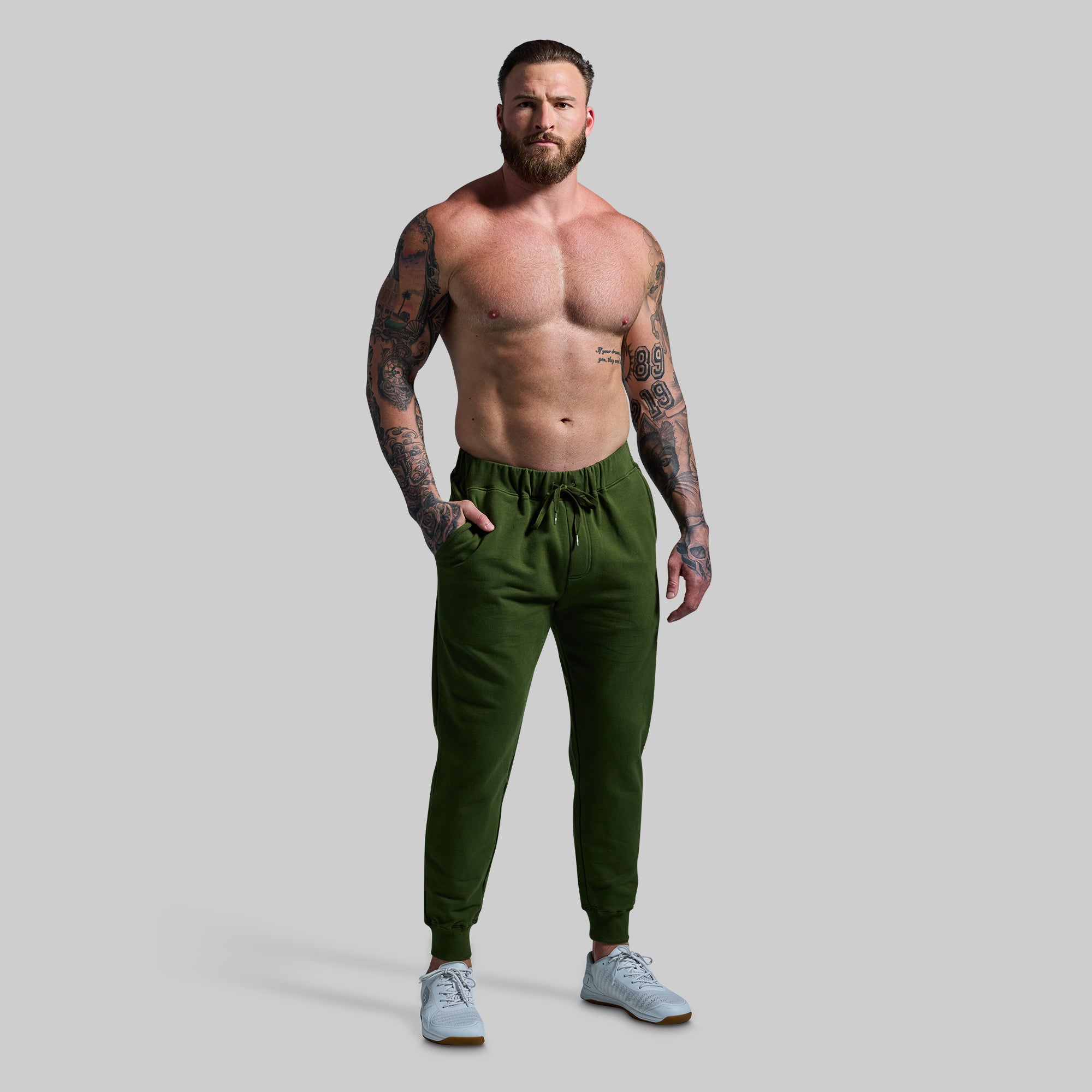 Men's Unmatched Jogger Pants - Military Green | Comfortable Casual & Athletic Wear for Running, Gym, Lounge & Everyday Use