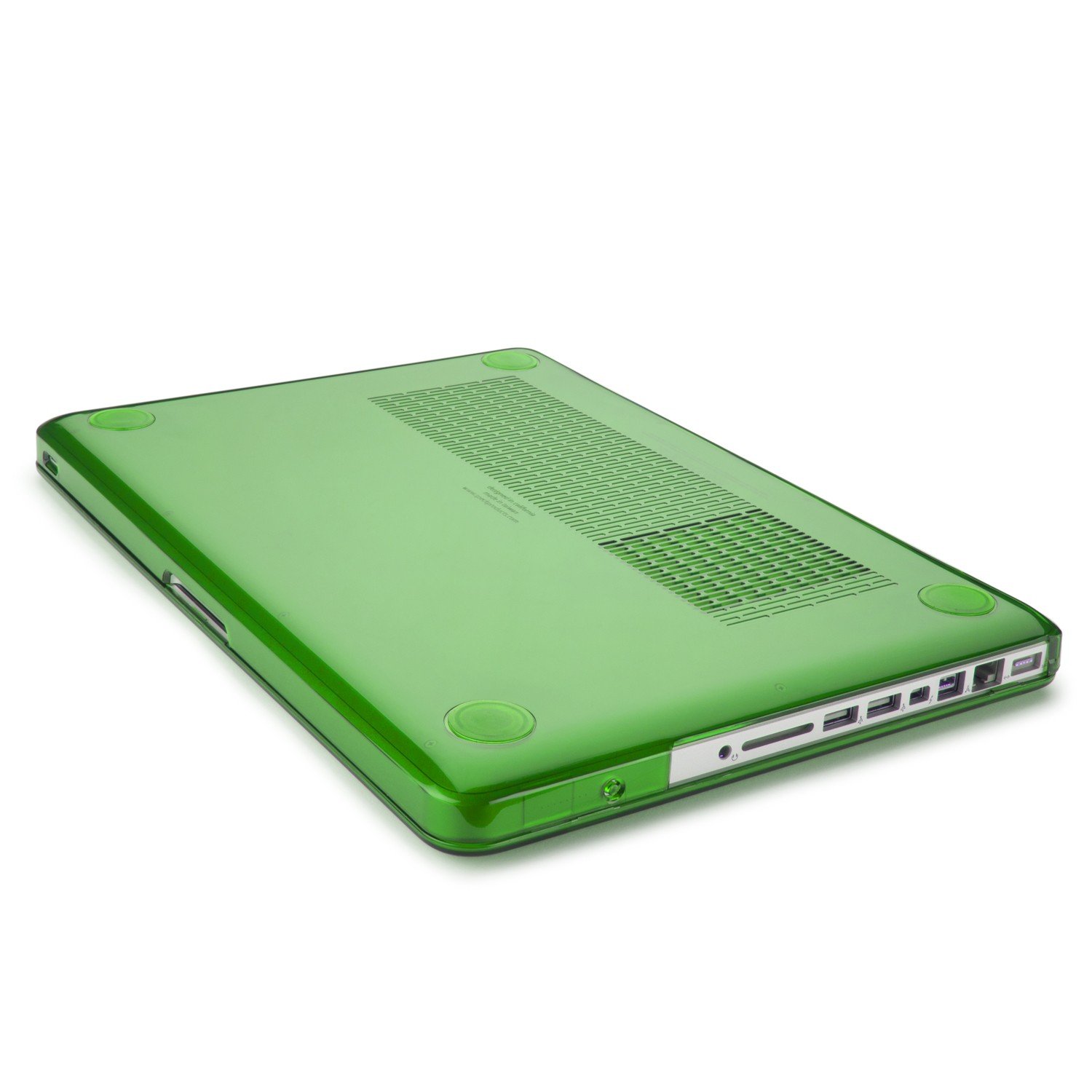 Speck See Thru Hard Shell Protective Case for MacBook Pro 13-Inch (Aluminum Unibody Models Only) - Durable Clear Cover with Shock Absorption, Lime Green (SPK-A0466) | Perfect for School, Work & Travel Protection