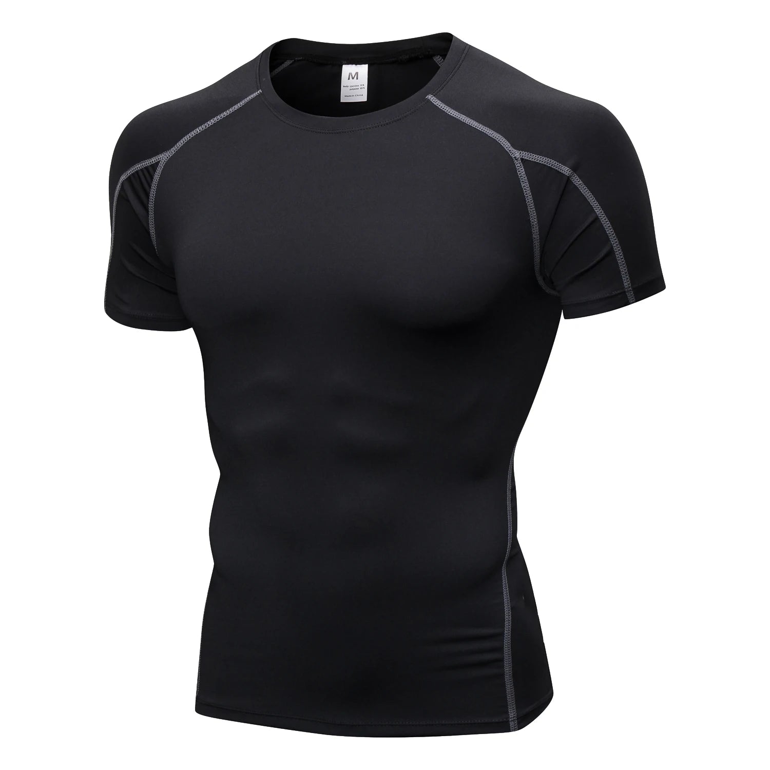 Quick Dry Running Shirt for Men - Moisture Wicking Fitness & Gym Workout T-Shirt - Breathable Short Sleeve Compression Top for Bodybuilding, Jogging & Training - Ideal for Sports, Exercise & Active Lifestyle