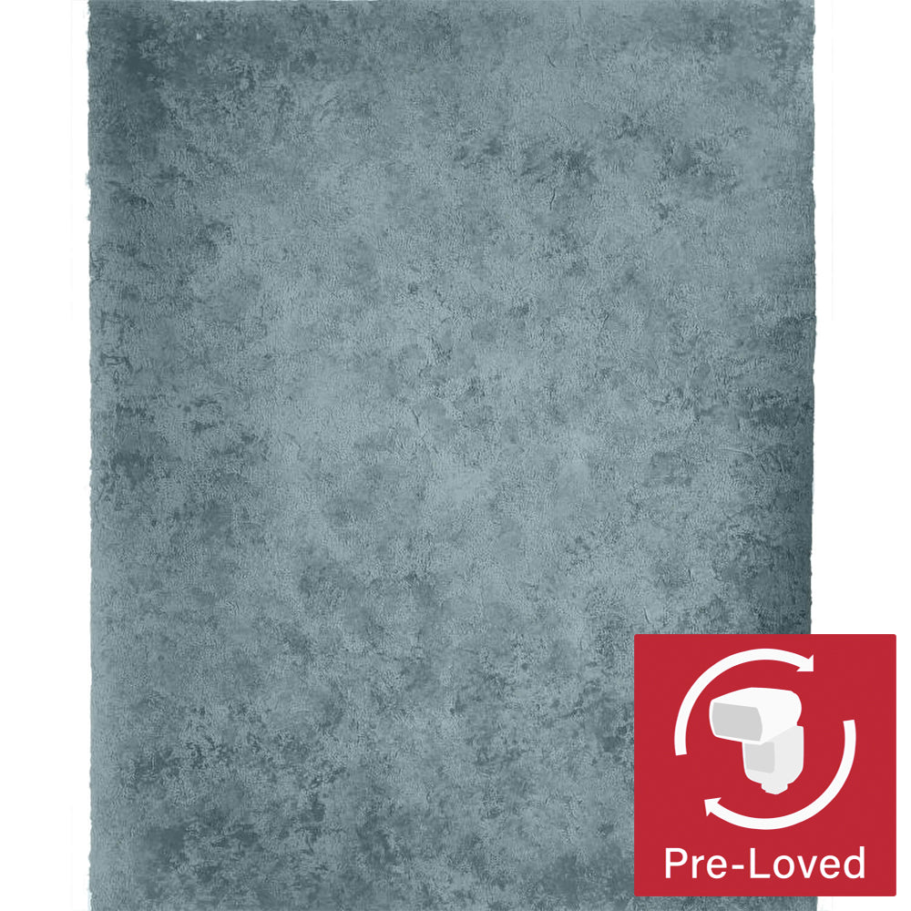 1.6x2.2m Hand-Painted Blue Grey Impasto Photography Backdrop for Studio Portraits, Newborn Photos & Artistic Backgrounds
