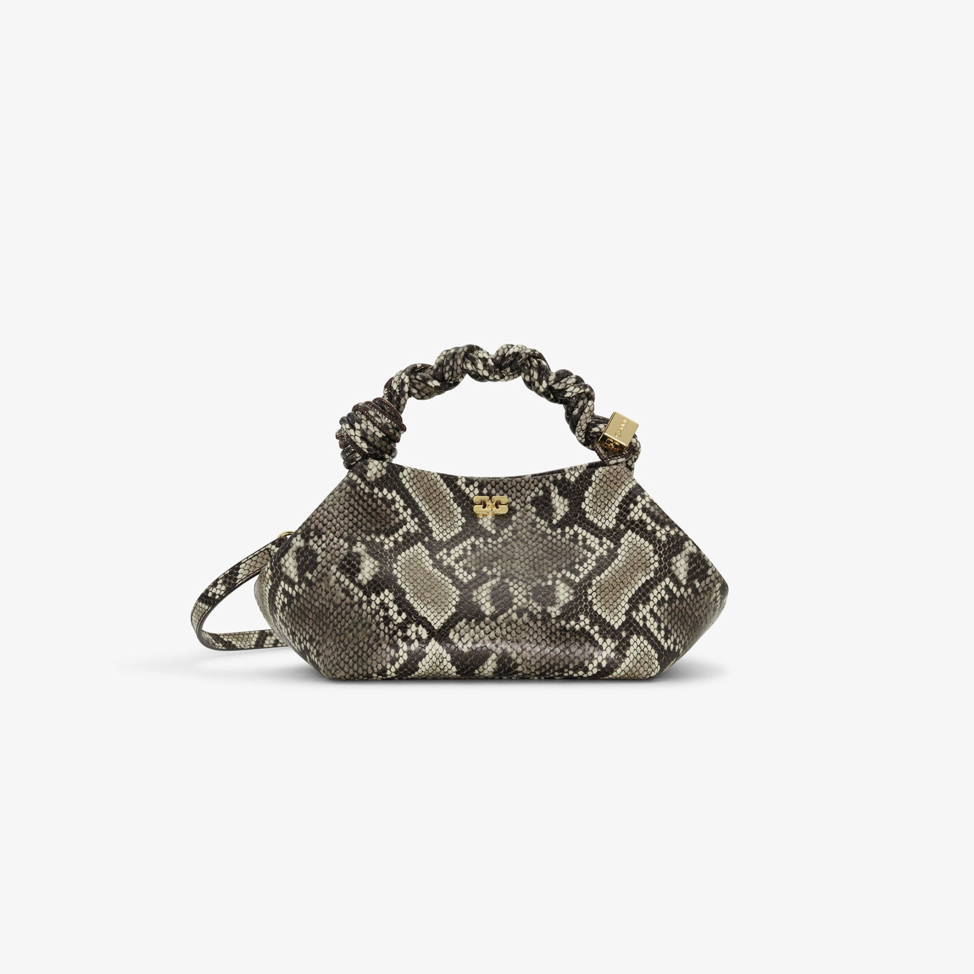 Bou Bag Small Snake Print Crossbody Bag (Egret) - Stylish & Compact Purse for Women, Perfect for Daily Use, Travel & Parties