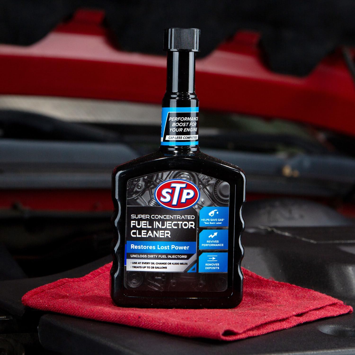 STP Super Concentrated Fuel Injector Cleaner - 12 Oz, Unclogs Dirty Fuel Injectors, Restores Engine Power & Performance - Ideal for Cars, Trucks & SUVs with Fuel Injection Systems