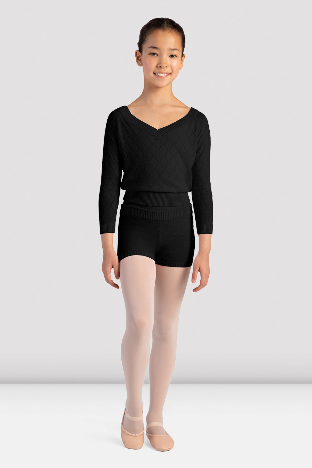 Girls Posie Knit Cropped Sweater - Soft Cotton Pullover for Spring & Fall - Perfect for School, Playdates & Family Outings