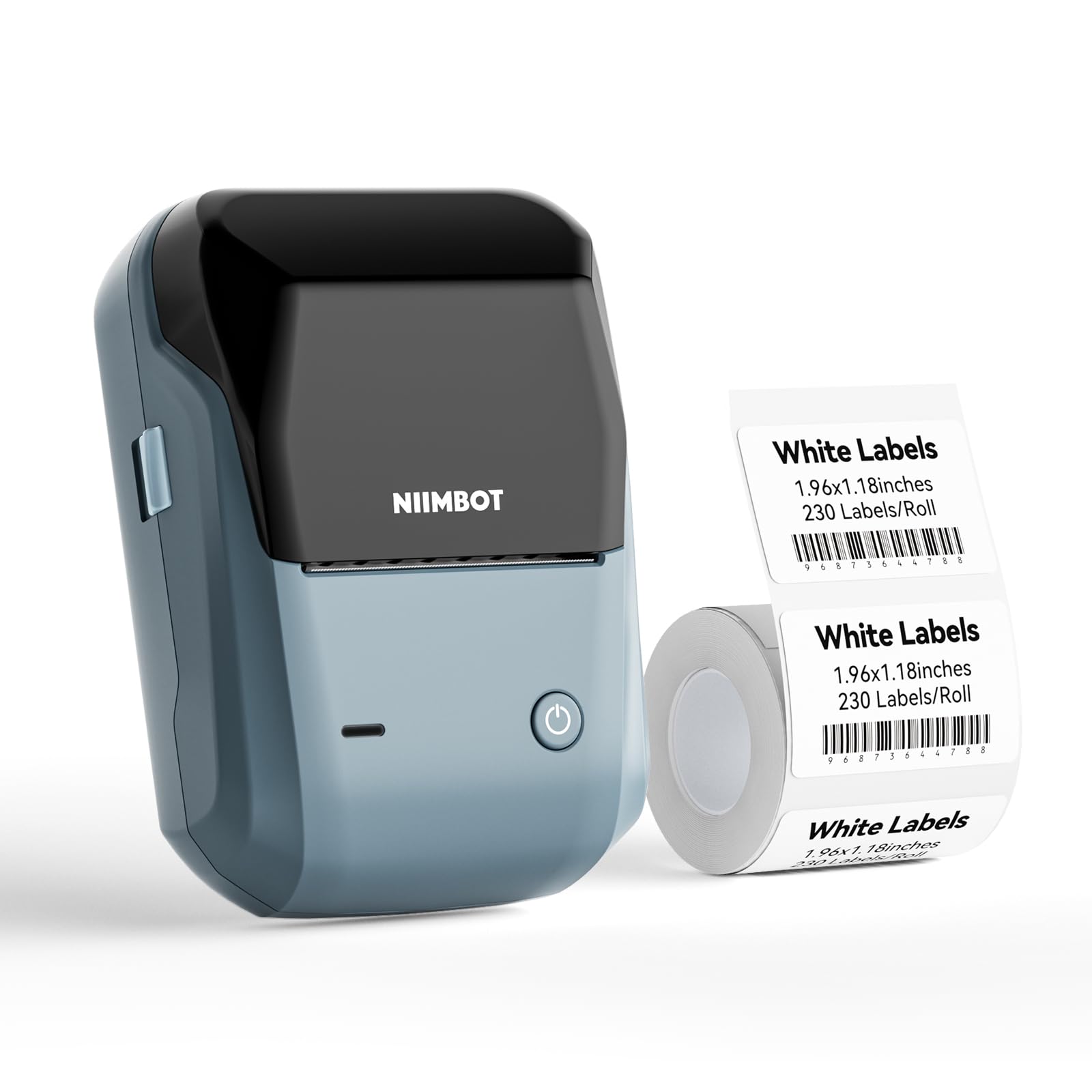 NIIMBOT B1 Portable Label Maker Machine with Tape - 2 Inch Sticker Printer for Home, School & Small Business - Compatible with iPhone, Android & PC (Blue) - Organize Files, Pantry & Office Supplies