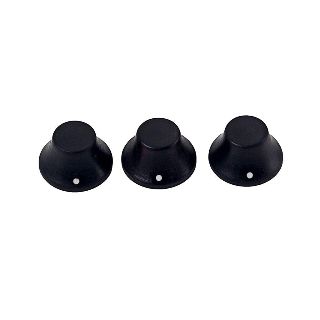 3X Guitar Control Knobs - Zebra, Ebony & Maple Wood Volume Knobs for Electric Guitar - Perfect for DIY Guitar Repair, Upgrade & Customization