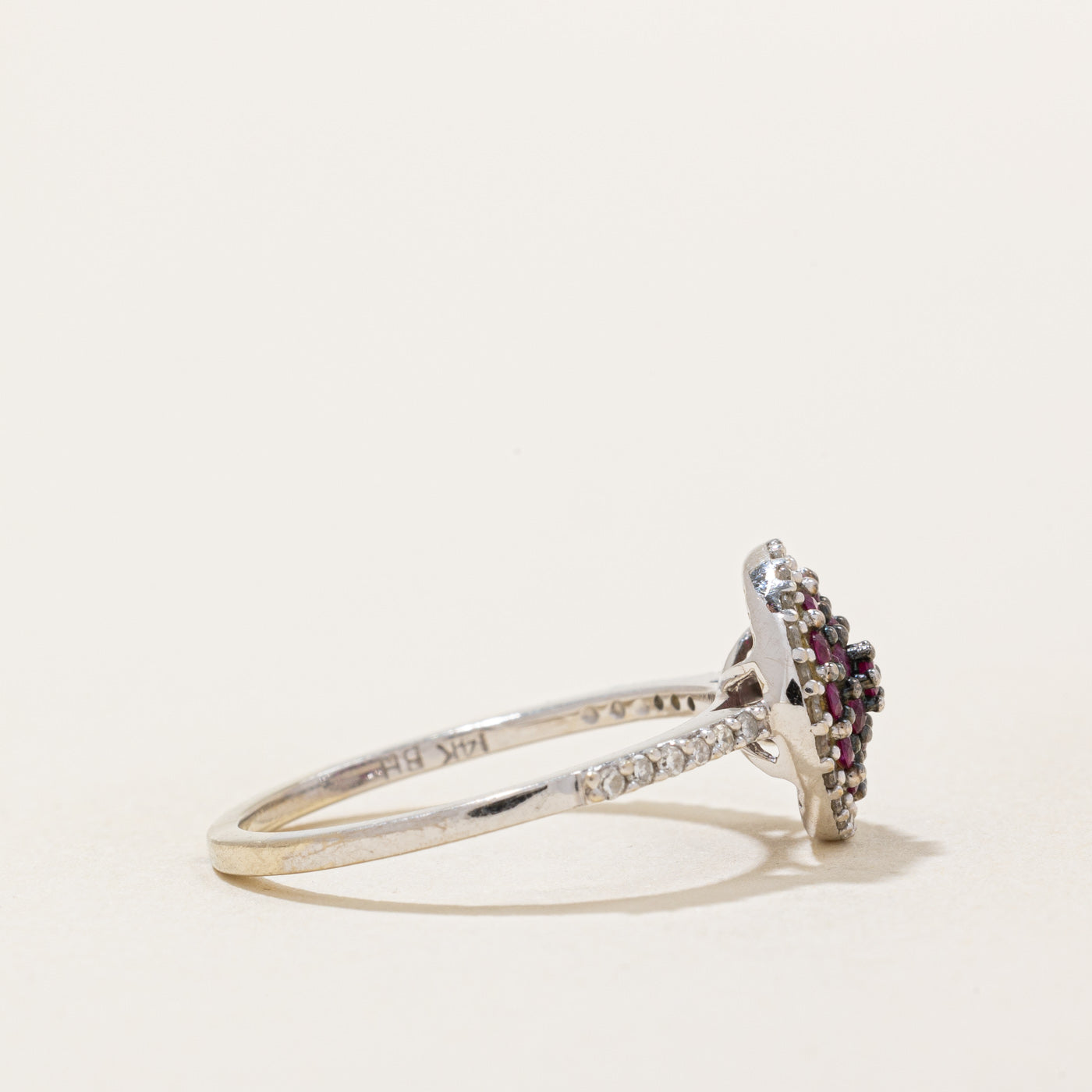Effy Pink Sapphire & Diamond Ring - 0.38ctw Total Weight, 0.18ctw Diamonds - Size 5.75 - Elegant Jewelry for Engagement, Anniversary & Special Occasions