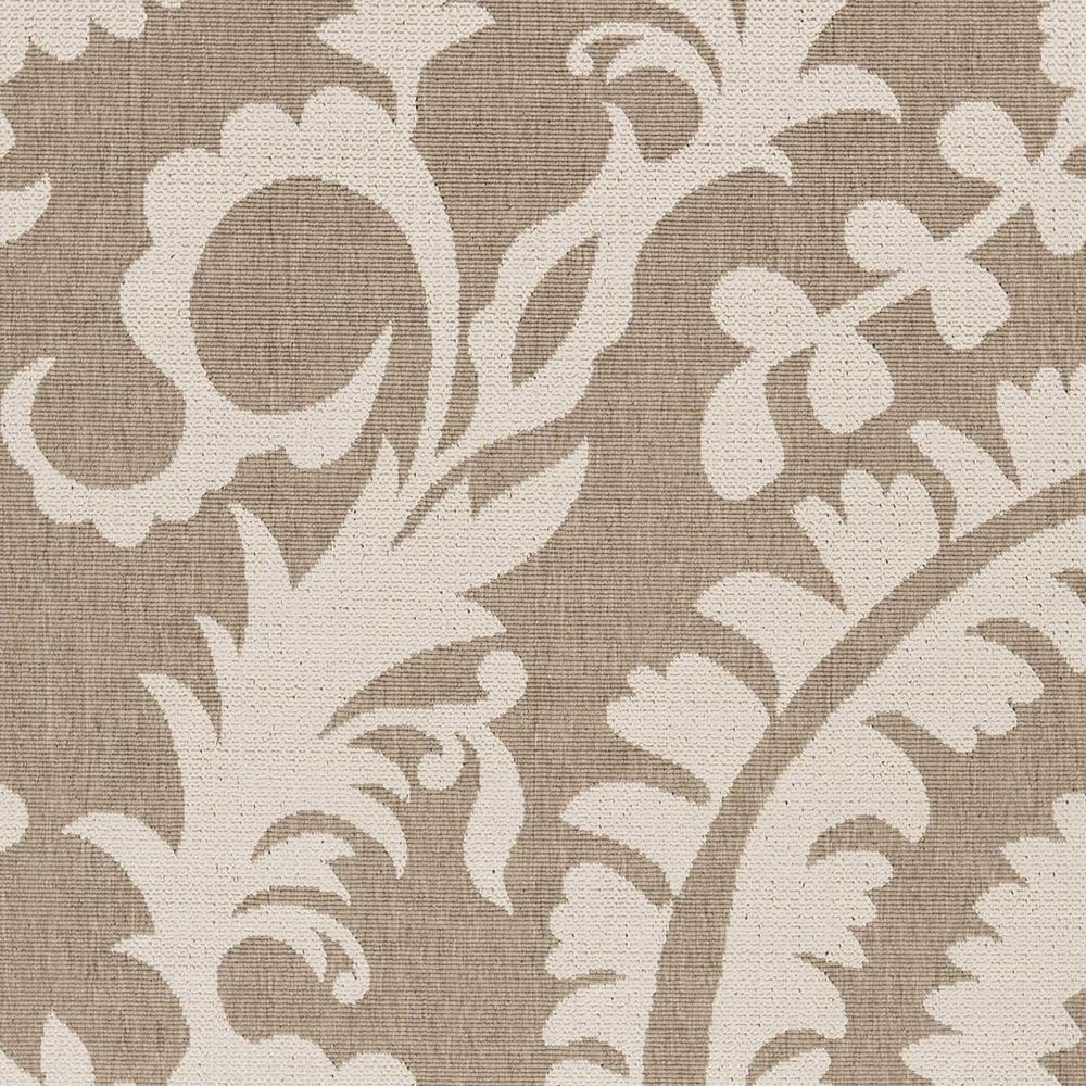 Premium Alysia Beige and Cream Indoor/Outdoor Round Area Rug 8'9