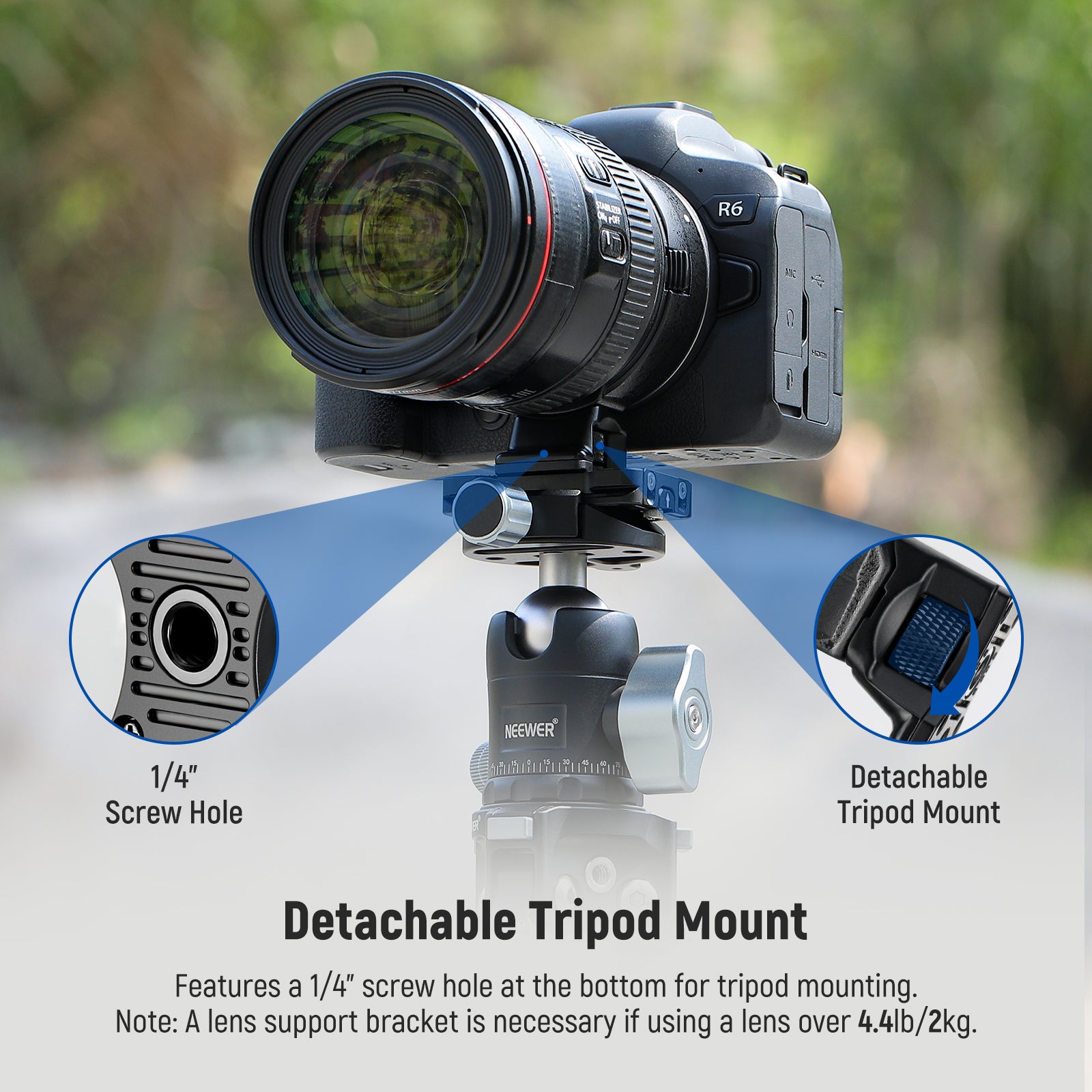 NEEWER EF to EOS R Mount Adapter - Canon EF Lens to EOS R Camera Converter - Perfect for Photography, Videography & Professional Shooting