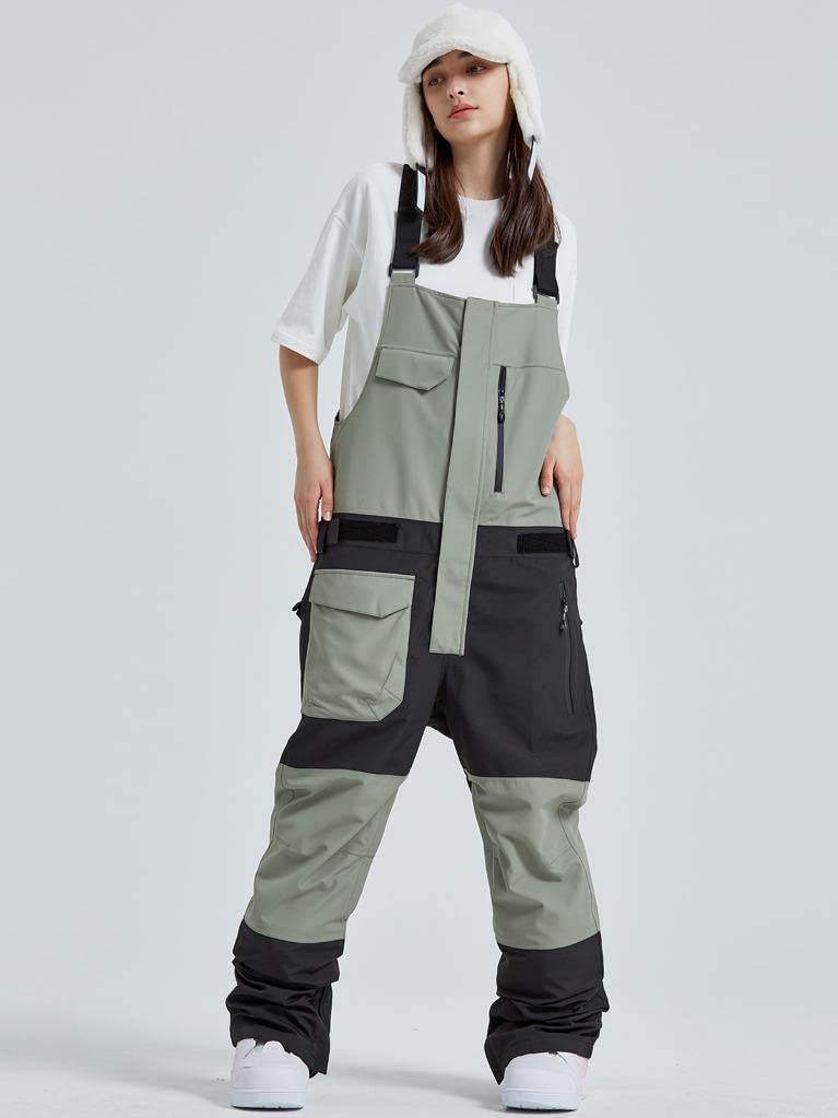Waterproof Windproof Insulated Women's Snow Bibs Ski Pants - Ripstop Snowboarding Overalls for Winter Sports | Cold Weather Skiing, Snowboarding & Outdoor Activities