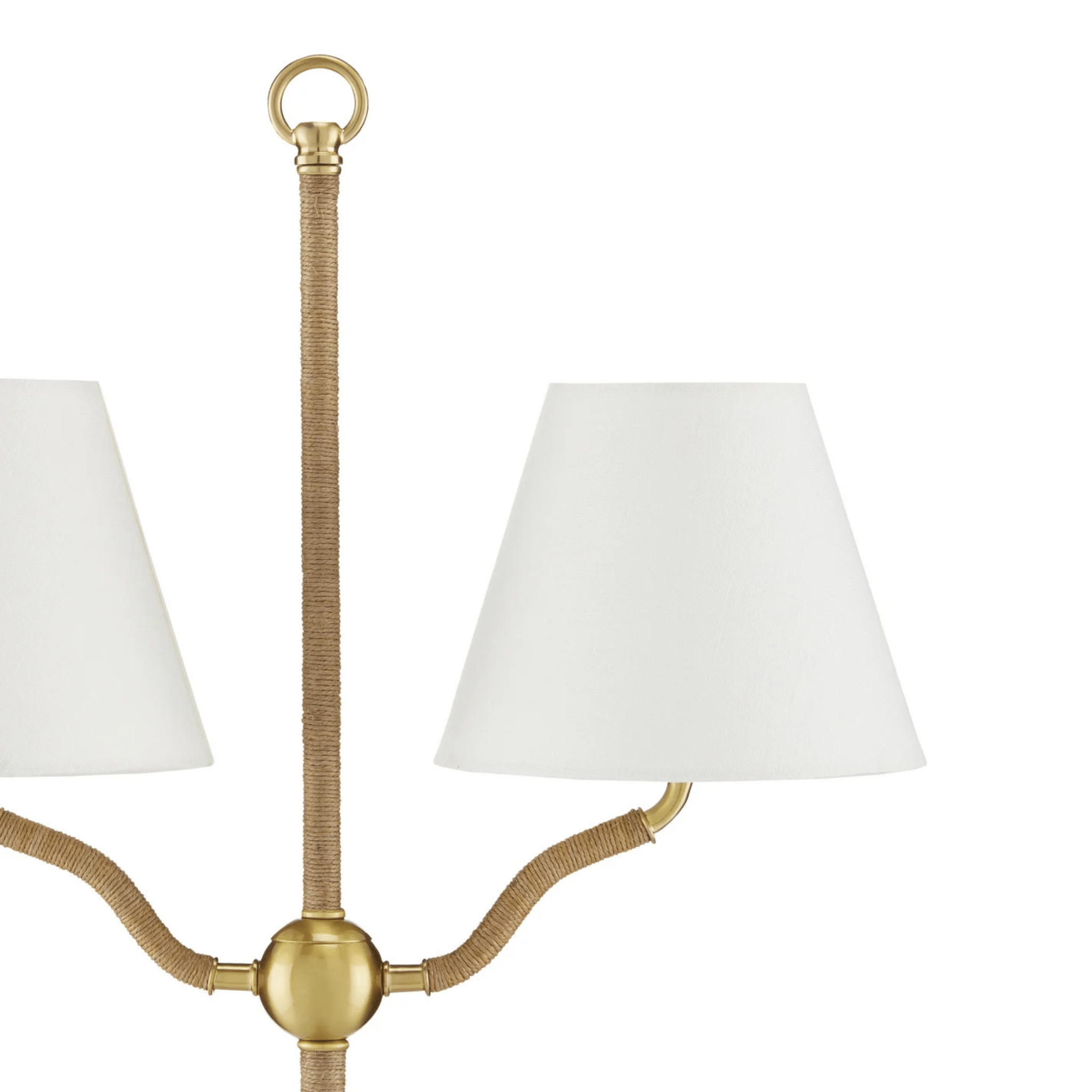 Stylish Sirocco Brass Floor Lamp - Modern Home Decor for Living Room, Bedroom & Office - Adjustable Height & Warm Lighting