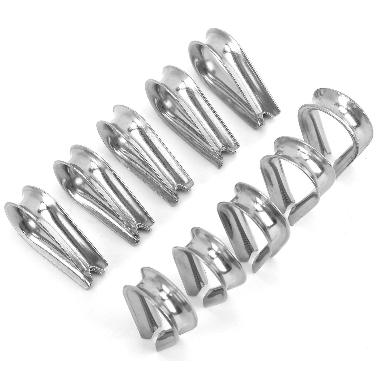 BTIHCEUOT 4MM Stainless Steel Thimbles Clip - Marine Grade Boat Wire Rope Clamp for Industrial Rigging & Protective Splicing - Perfect for Sailboats, Yachts, and Marine Applications