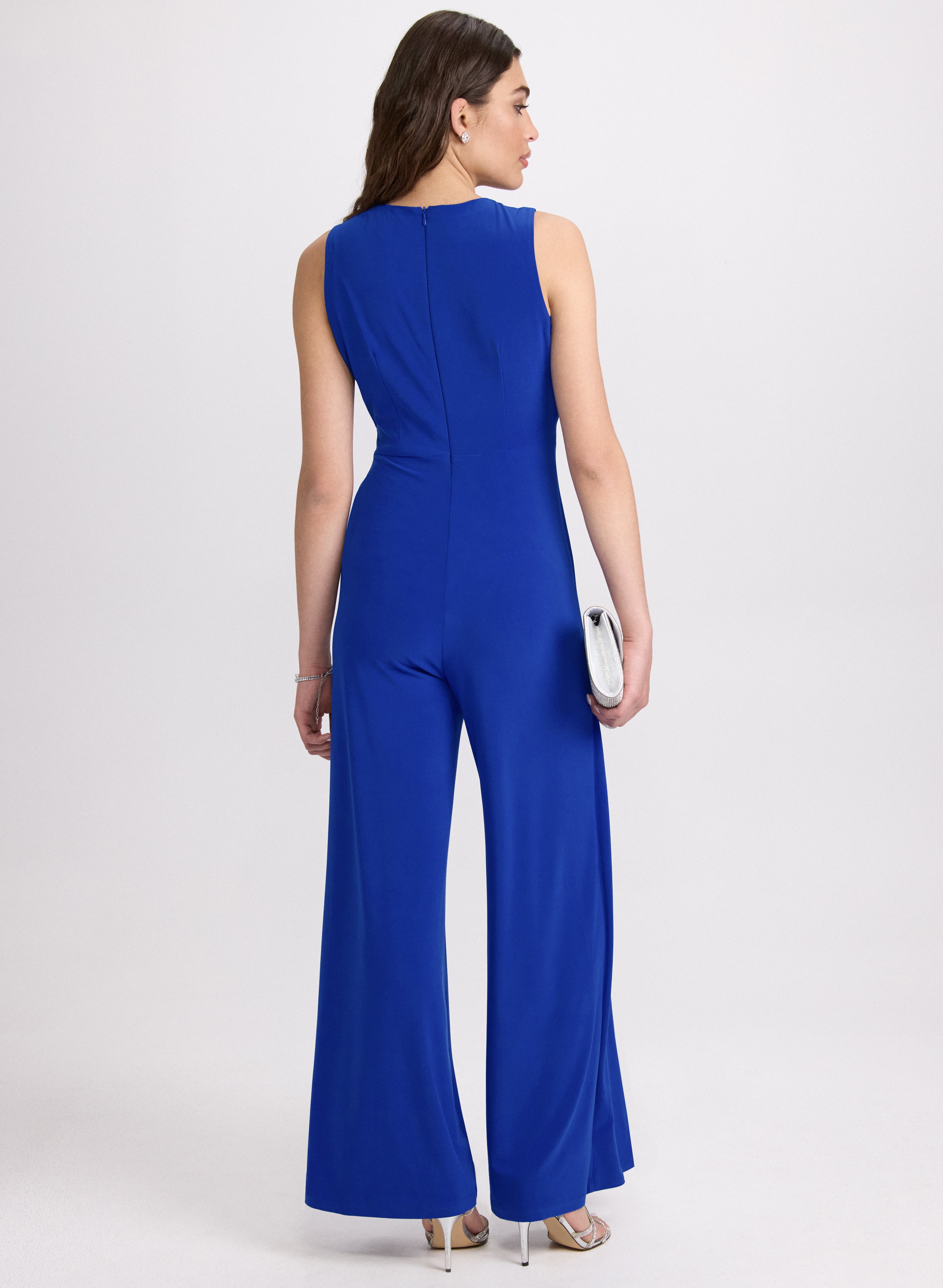 Embellished Wide Leg Jumpsuit for Women - Elegant Boho Chic Romper with Floral Embroidery | Perfect for Summer Parties, Vacations & Date Nights
