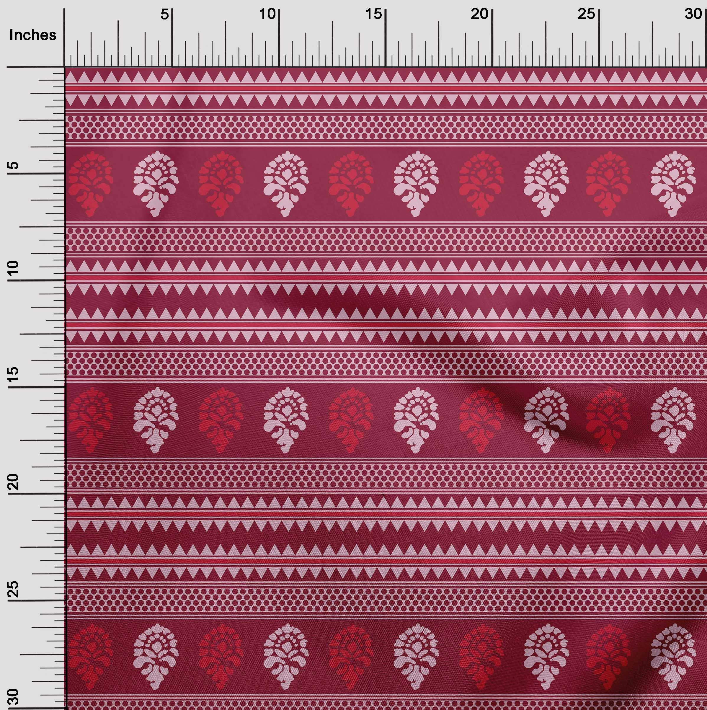 oneOone Cotton Flex Pastel Pink Ethnic Block Print Fabric by The Yard - 40 Inch Wide Soft Dress Material for DIY Fashion, Home Decor & Quilting Projects