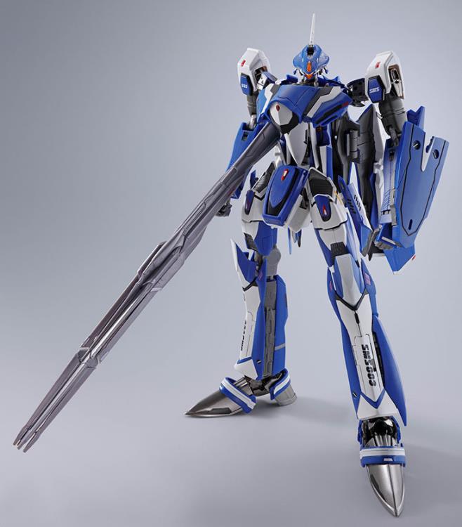 Bandai DX Chogokin Macross Frontier VF-25G Super Messiah Valkyrie Michael Blanc Custom Action Figure - Revival Version - Collectible Anime Robot Toy for Display & Play