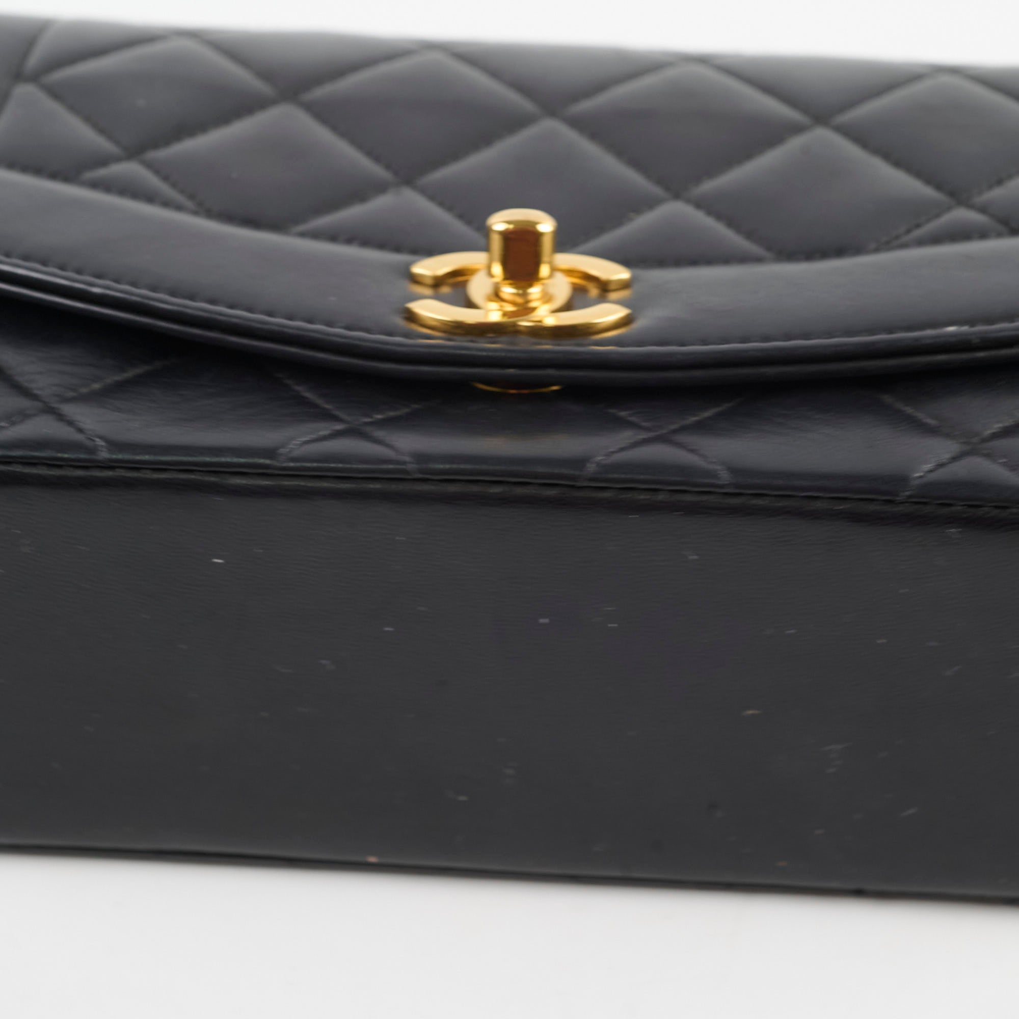 Chanel Small Vintage Diana Lambskin Black Bag (4 Series) - Luxury Crossbody Purse for Women, Perfect for Evening Parties & Date Nights