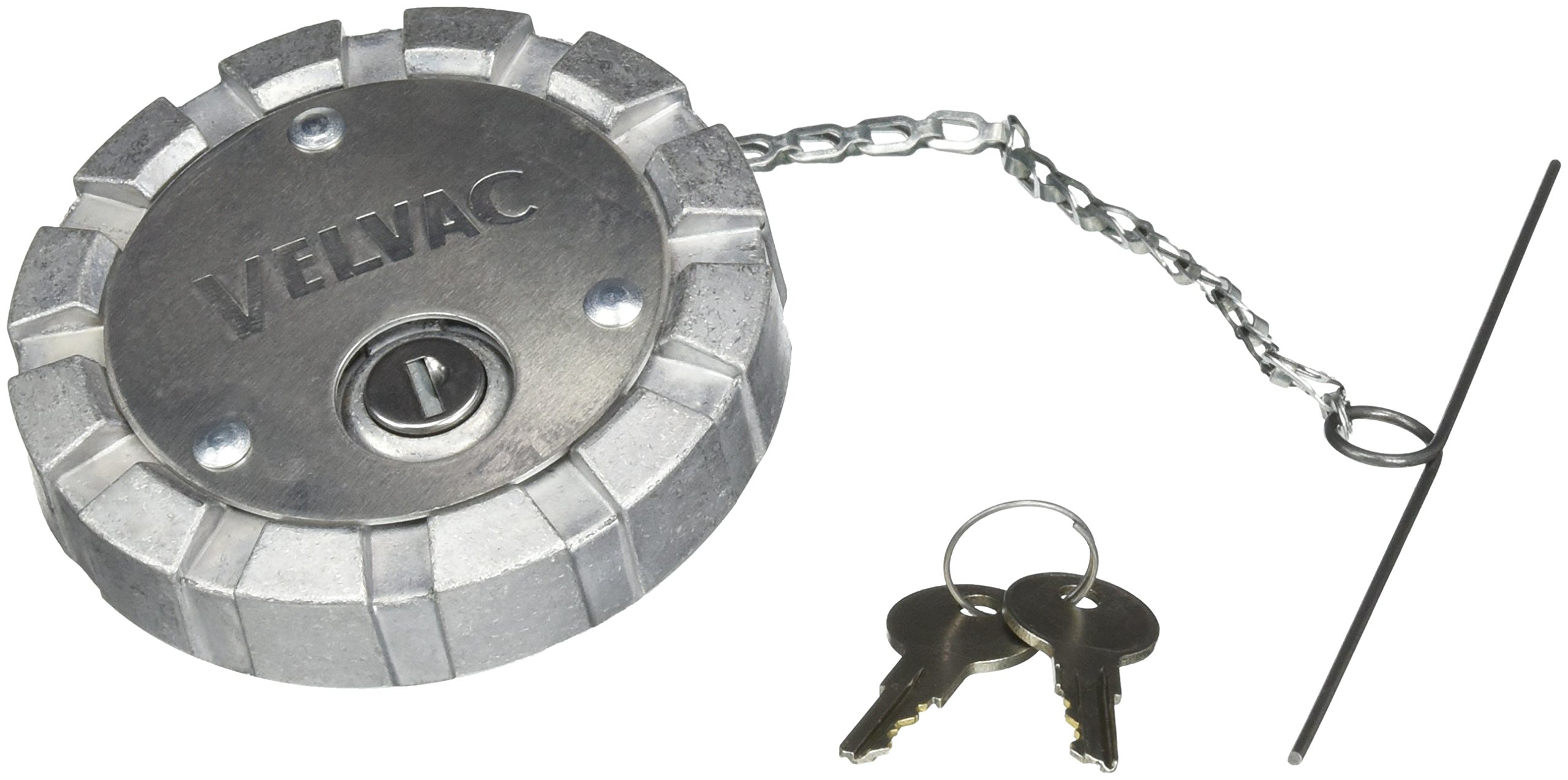 Velvac 600185-6 Aluminum Fuel Cap - Female, Vented, 3 Inch - Durable Replacement Gas Cap for Trucks, RVs & Marine Vehicles | Weather-Resistant Fuel Tank Cover