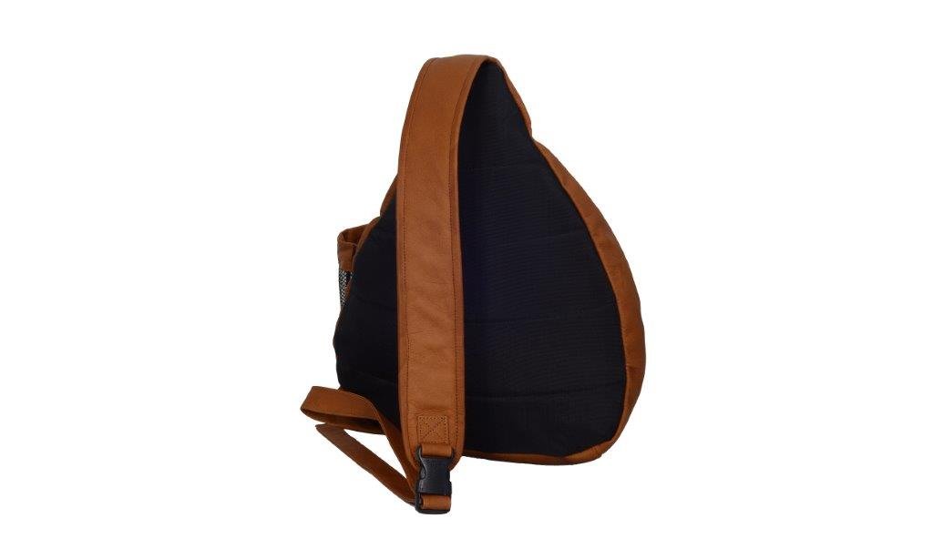 David King & Co. Leather Crossbody Bag for Women & Men - Adjustable Strap, Light Tan, One Size - Perfect for Travel, Work & Daily Commute