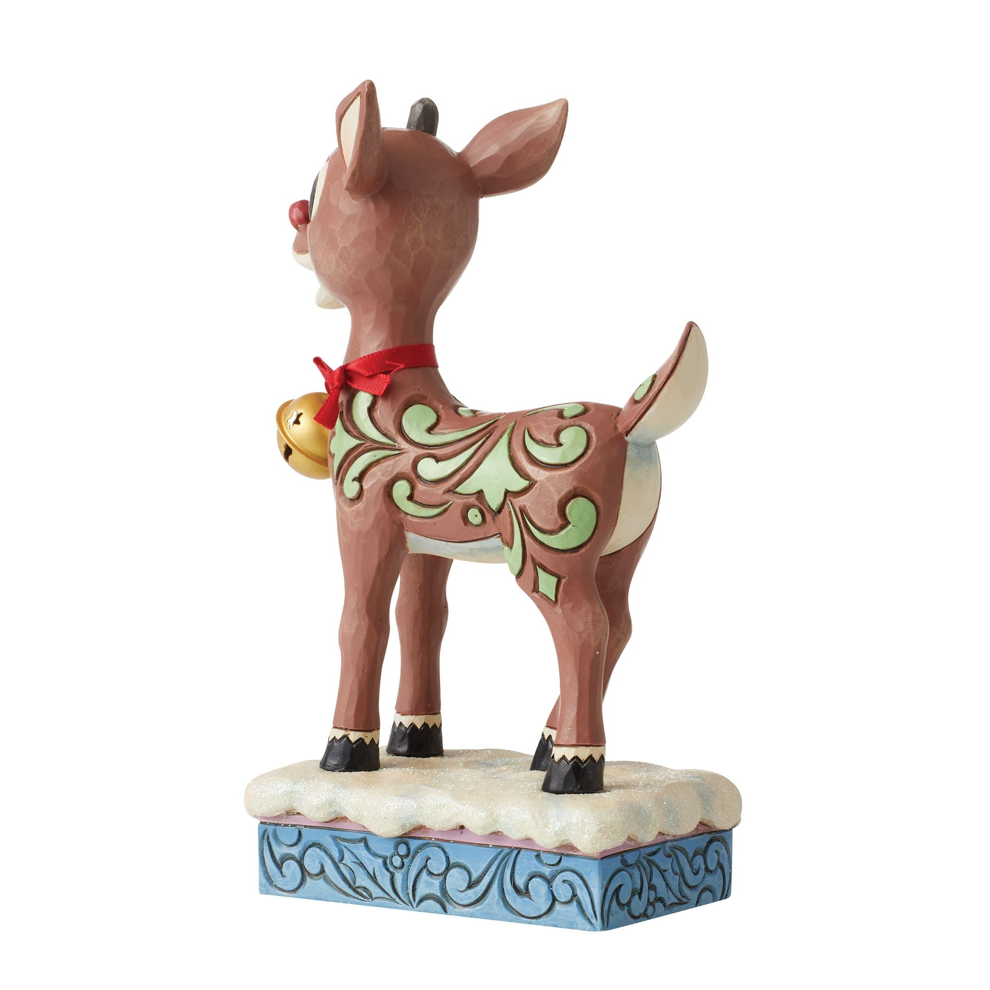 Rudolph the Red-Nosed Reindeer with Oversized Jingle Bells - Christmas Holiday Decor for Home, Party & Festive Decorations