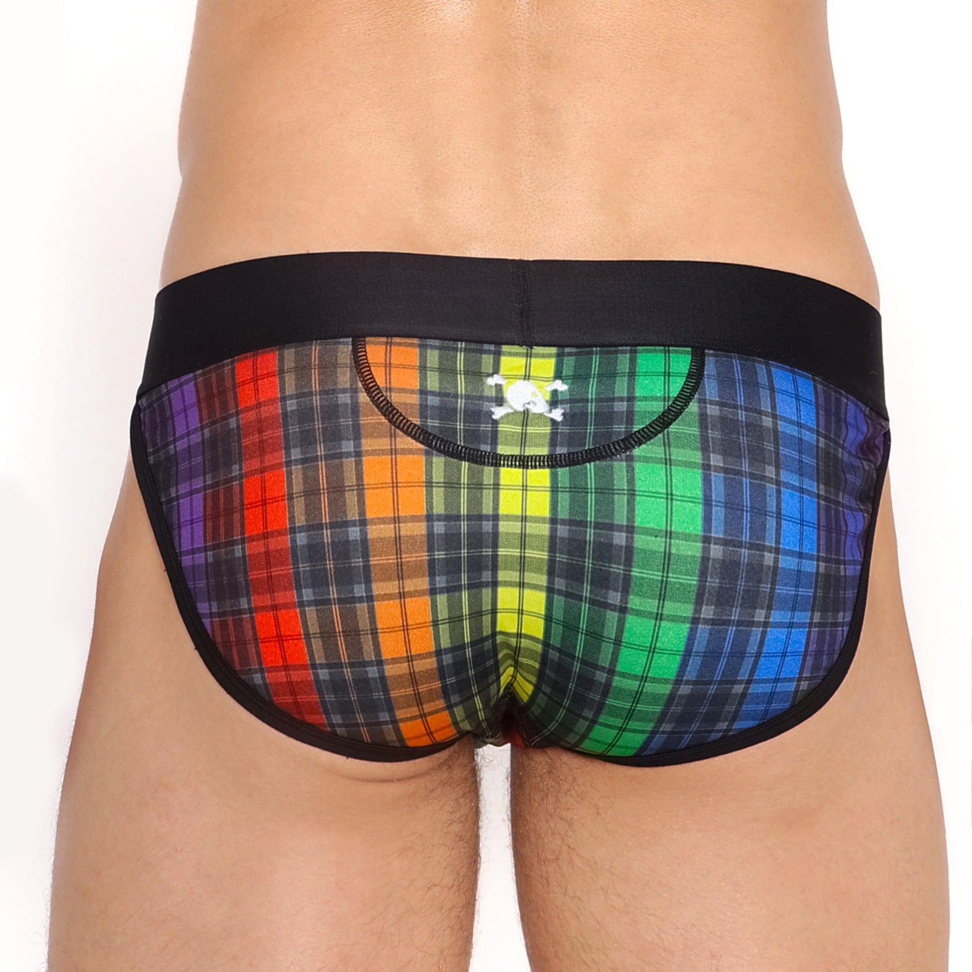 Rainbow Tartan Plaid Sport Briefs - Comfortable & Breathable Underwear for Men - Perfect for Gym, Running & Everyday Wear