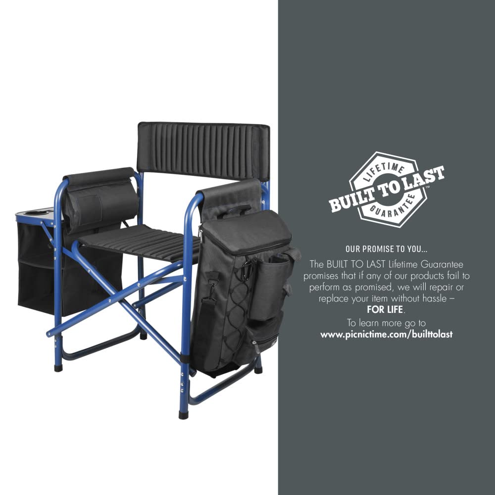 PICNIC TIME NCAA Virginia Cavaliers Fusion Camping Chair with Side Table & Soft Cooler - Portable Folding Outdoor Chair for Adults - Perfect for Beach, Lawn, Tailgating & Backyard Relaxation