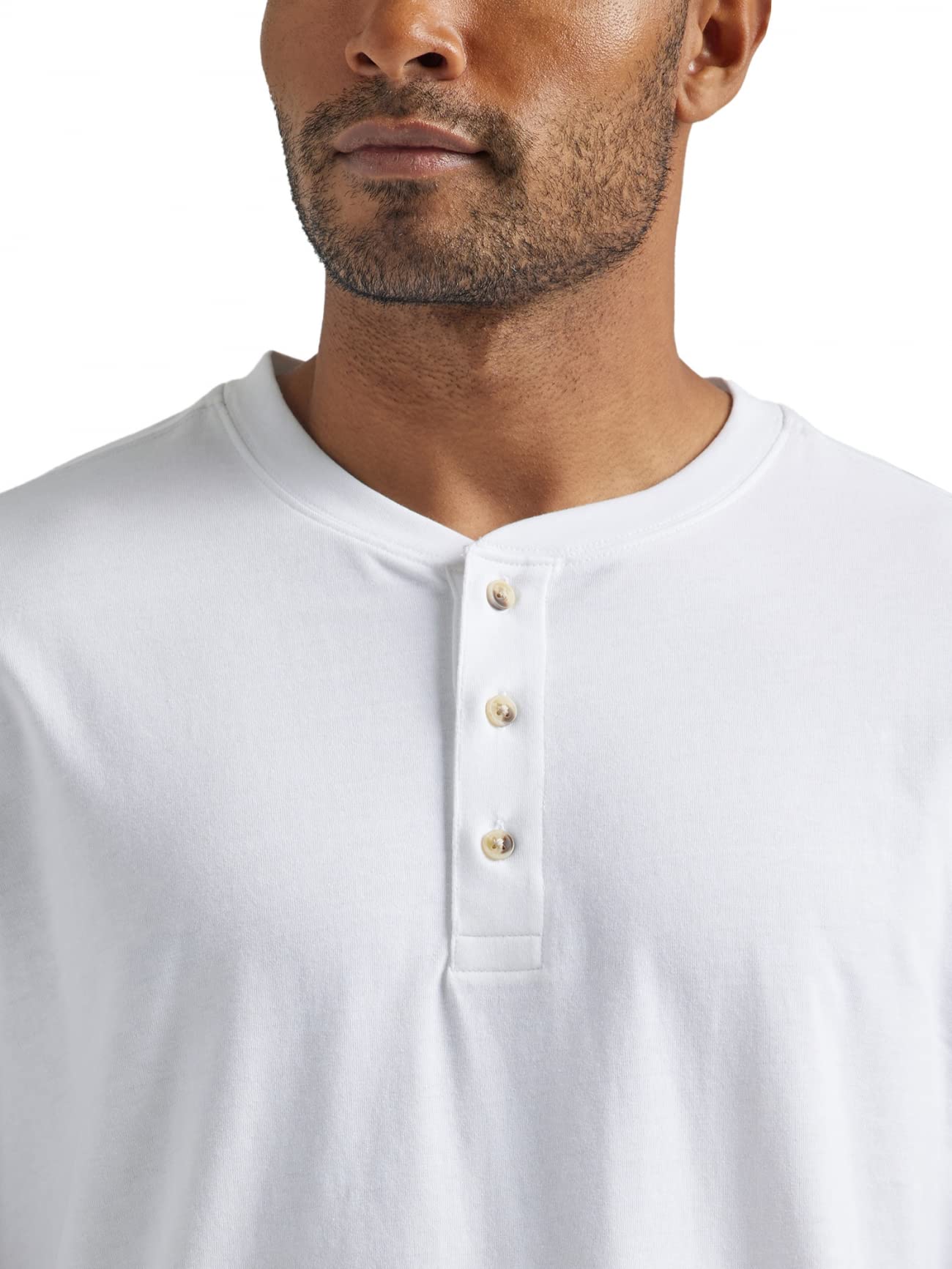Wrangler Authentics Men's Short Sleeve Henley T-Shirt - Comfortable Casual Cotton Top for Everyday Wear, Outdoor Activities & Layering