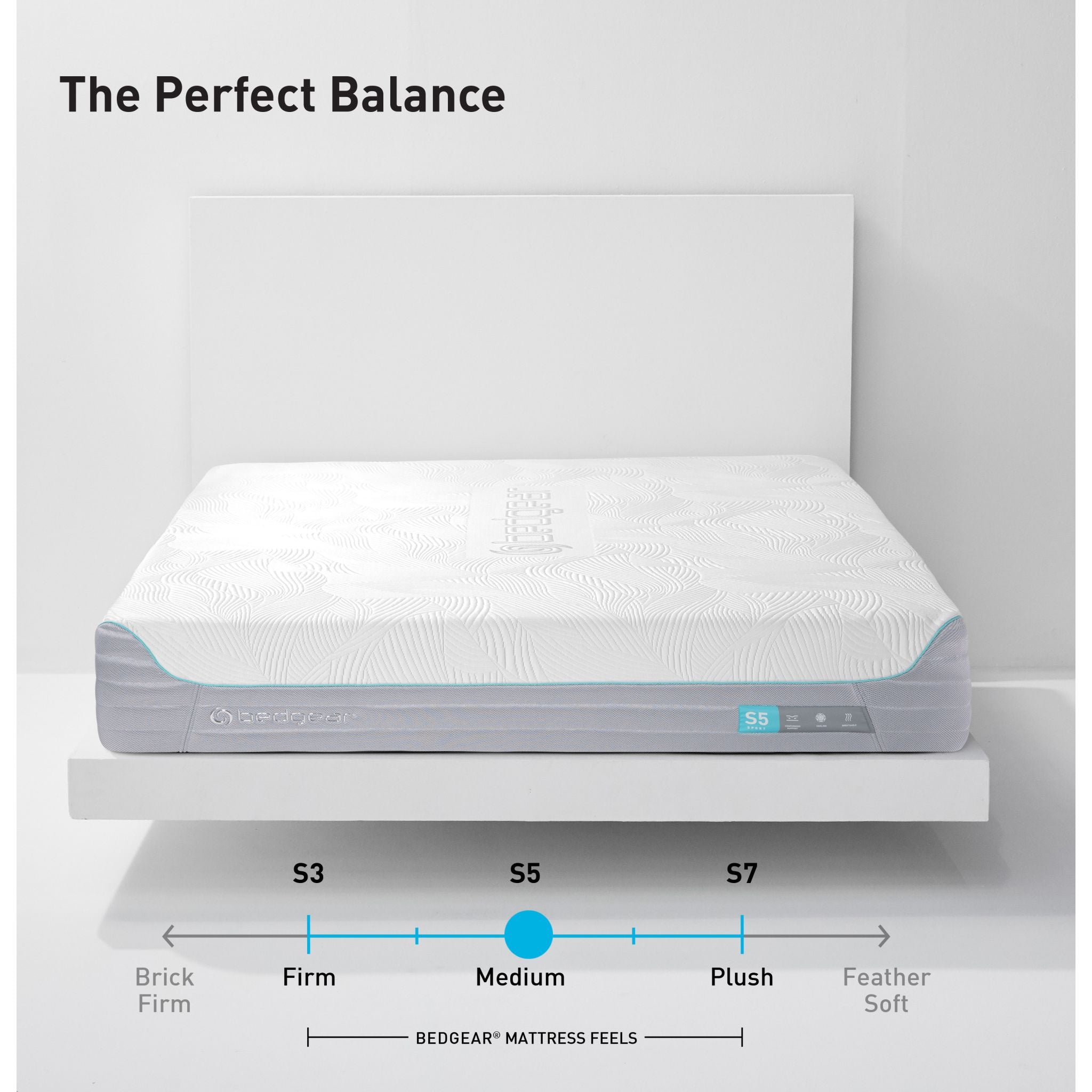 Bedgear S5 10 Medium Performance Mattress - Cooling Memory Foam Bed for Side Sleepers & Back Pain Relief - Perfect for Guest Rooms & Hot Sleepers