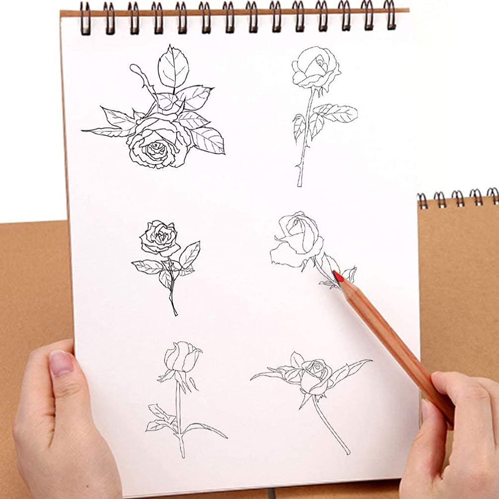 2-Pack A5 Spiral Sketchbook - Travel Notepad for Writing, Drawing & Graffiti | Durable Coil Bound Notebook with Premium Sketching Paper | Perfect for Artists, Students & Journaling On-The-Go