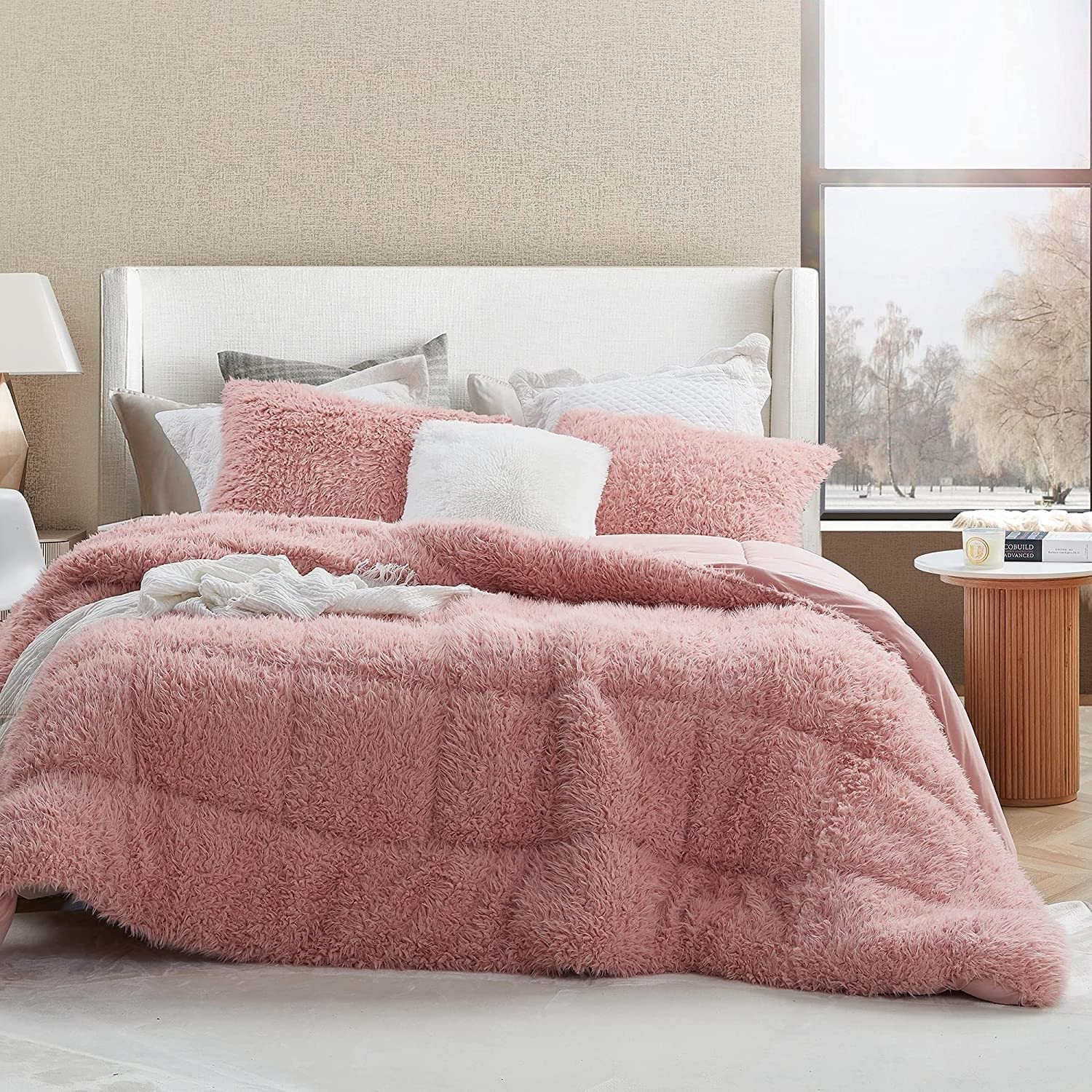 Byourbed Queen of Sleep - Coma Inducer® Oversized Twin XL Comforter - Silver Pink | Ultra Soft Luxury Bedding for Adults & Teens | Perfect for Bedrooms, Dorms & Guest Rooms