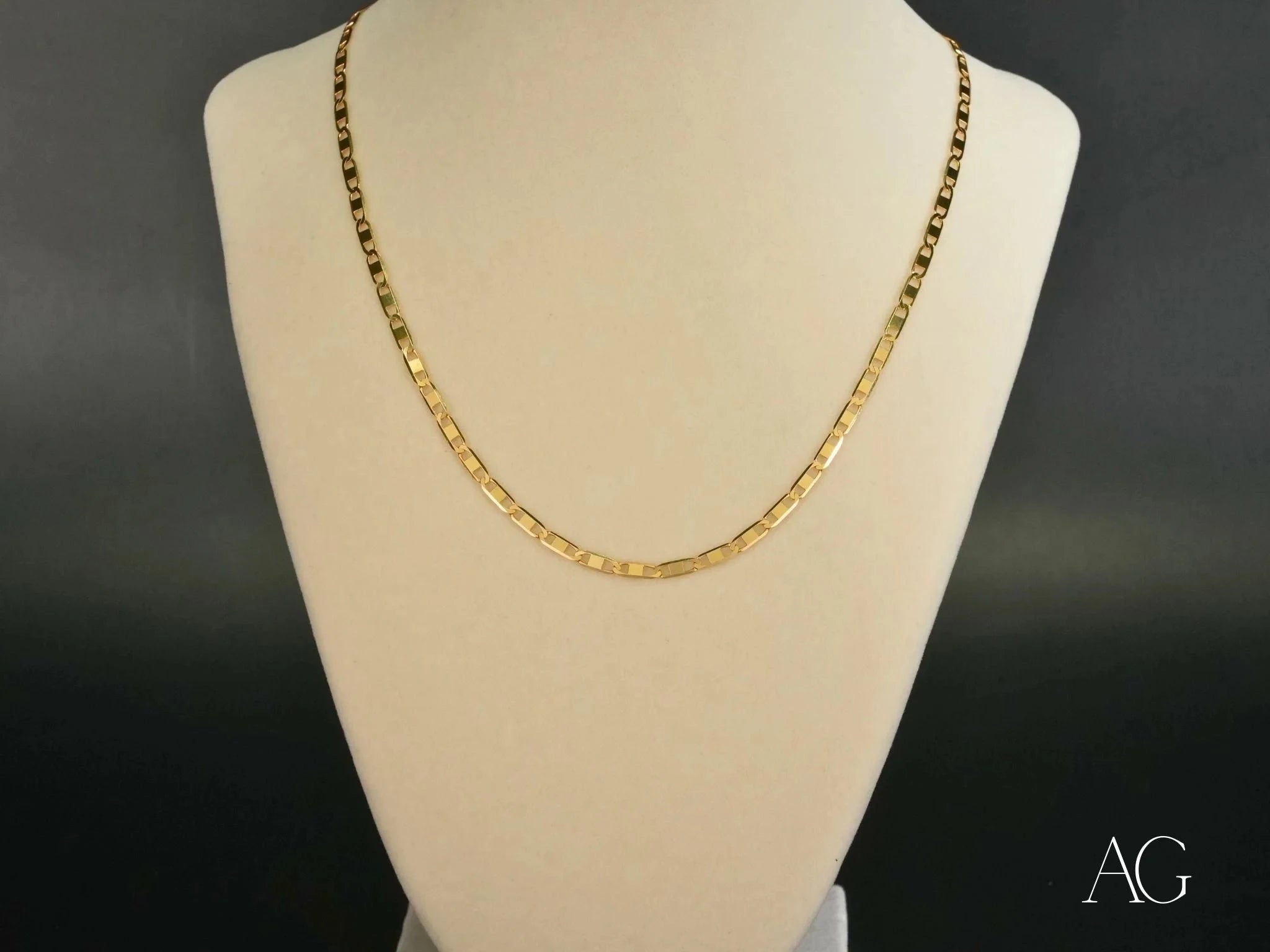 18K Gold Piastrine Chain Necklace for Women - Elegant & Luxurious Jewelry Gift for Birthday, Anniversary, Valentine's Day - Perfect for Parties, Weddings & Special Occasions