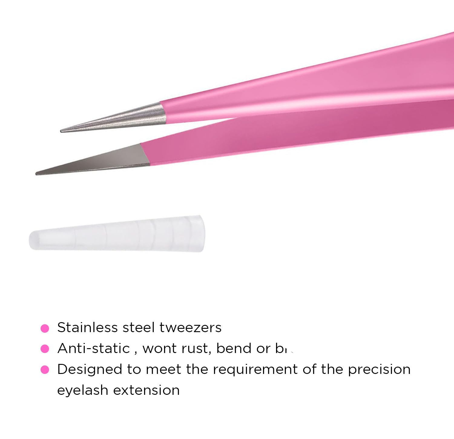 Professional 2-Piece Straight & Curved Tip Eyelash Extension Tweezers Set - Premium Stainless Steel False Eyelash Application Tools - Perfect for Salon, Home Use & DIY Lash Extensions