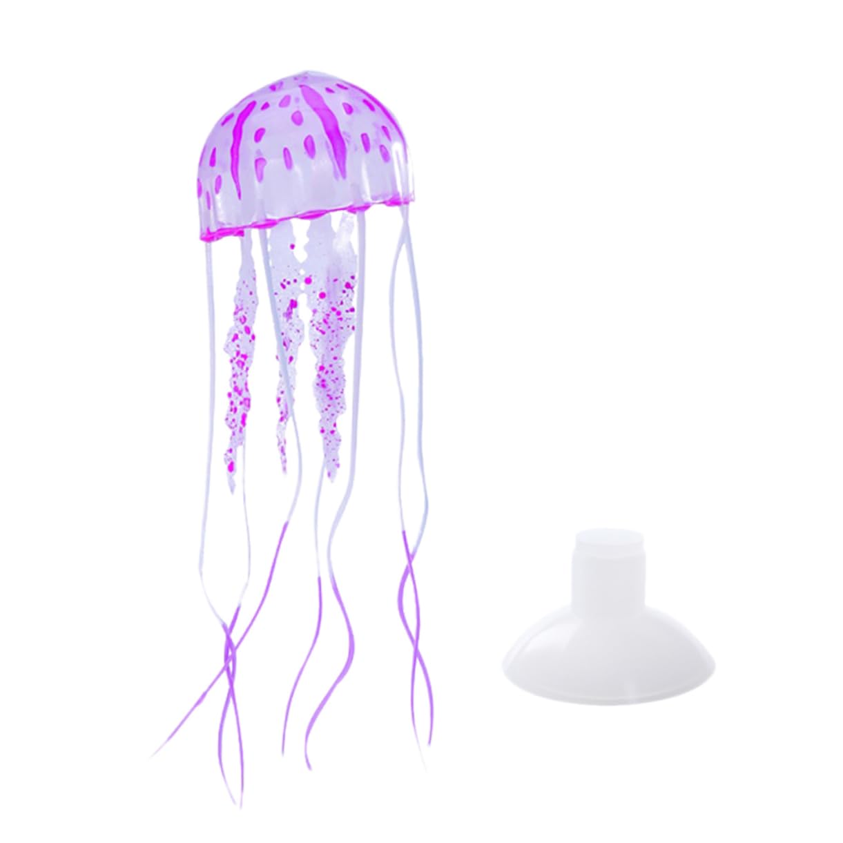 Glow in the Dark Jellyfish Decorations - 4 Pack Realistic Artificial Jellyfish for Aquarium, Fish Tank Ornaments with Fluorescent Effect - Perfect for Home, Office, Kids Room & Night Light Decor