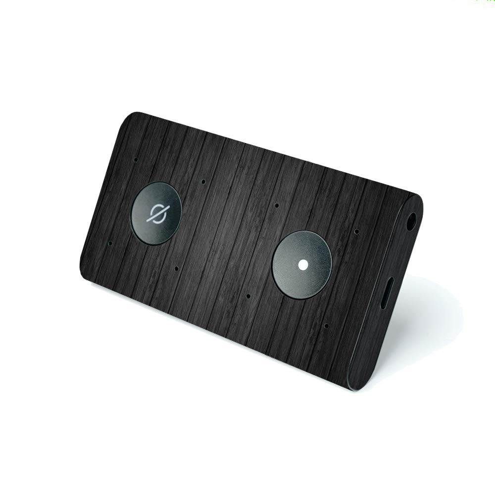 MightySkins Vinyl Decal Wrap Cover for Amazon Echo Auto - Black Wood Design | Protective & Durable Skin | Easy to Apply & Remove | Made in USA | Perfect for Car, Office & Home Decor