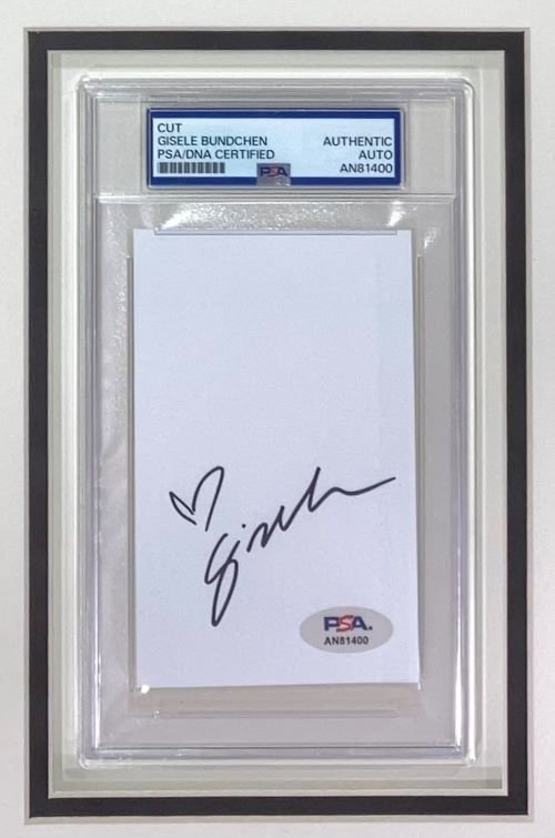 Gisele Bundchen Autographed Framed Signature with 8x10 Photo - PSA Certified Collectible for Sports Memorabilia & Celebrity Fans