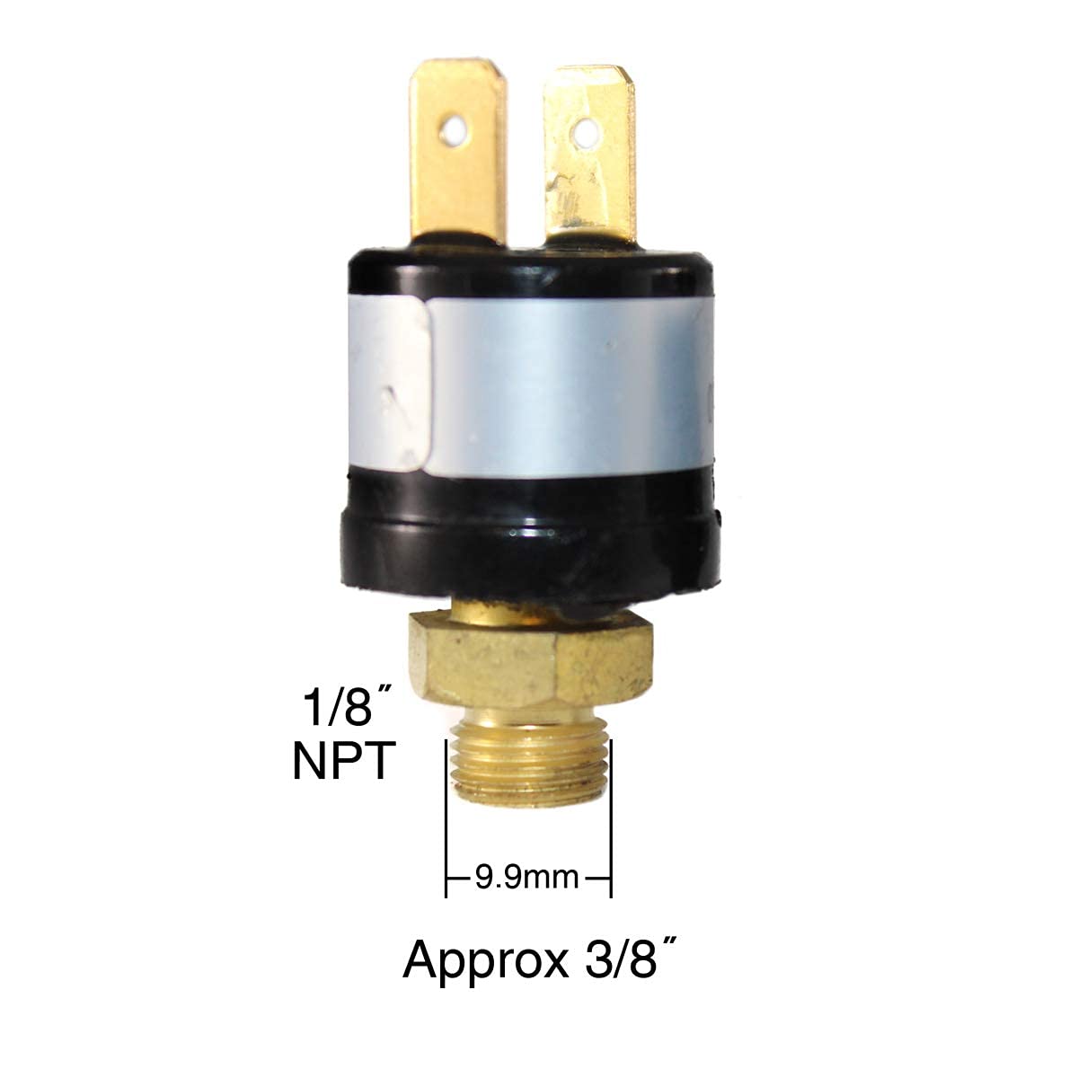 120-150 PSI Air Compressor Pressure Control Switch Valve - Heavy Duty 12V/24V Black Horn - Perfect for Automotive, HVAC & Industrial Applications