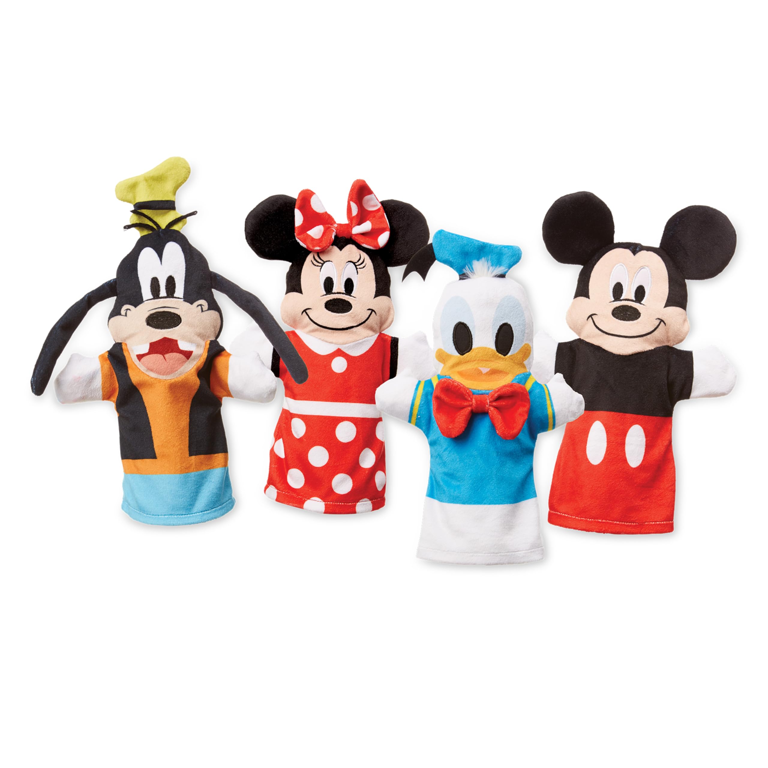 Melissa & Doug Disney Mickey Mouse & Friends Soft & Cuddly Hand Puppets - Interactive Storytelling Toy for Kids, Preschool Learning & Imaginative Play