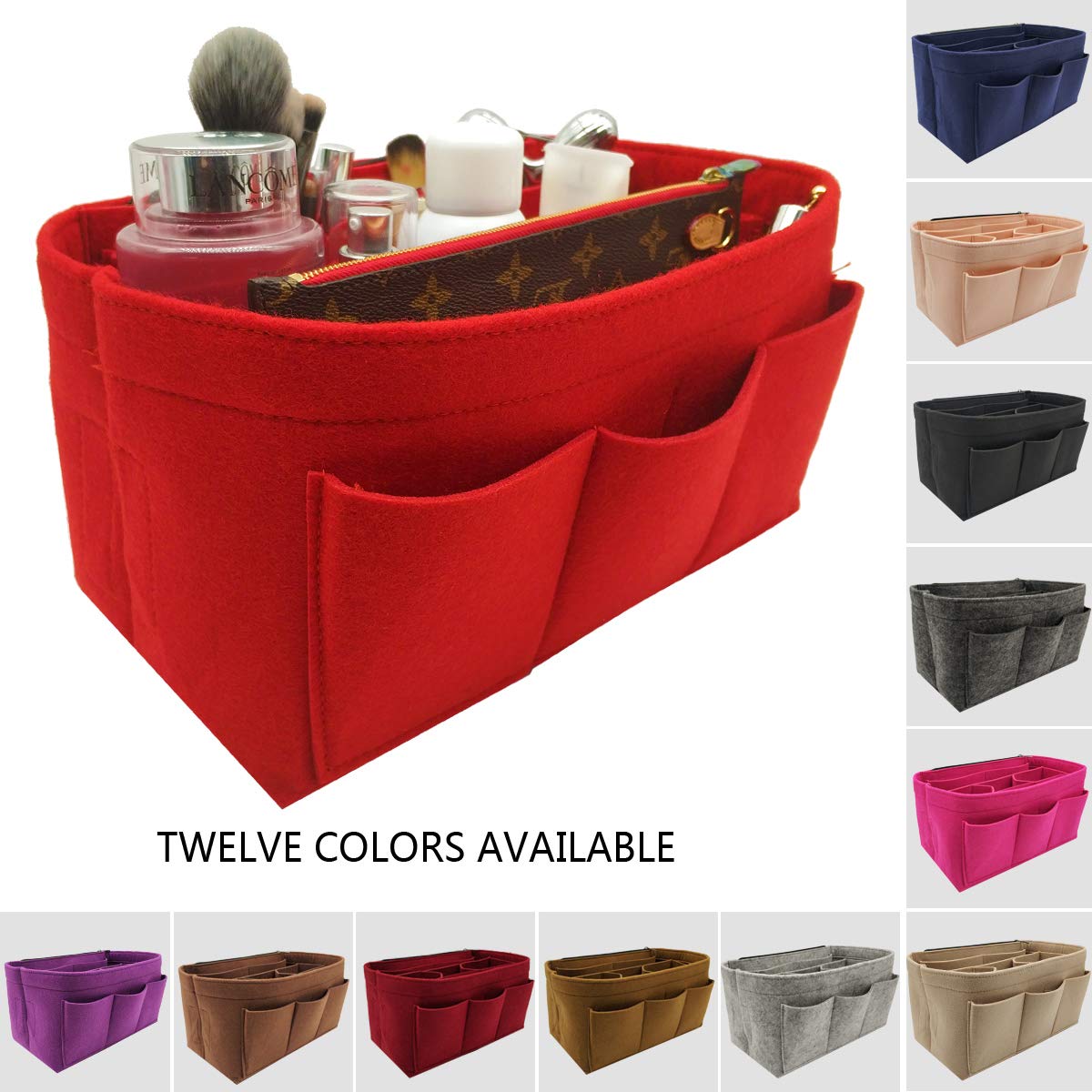 LEXSION Felt Purse Insert Organizer - Handbag Organizer for Speedy & Neverfull Bags | Perfect for Travel, Work & Daily Use